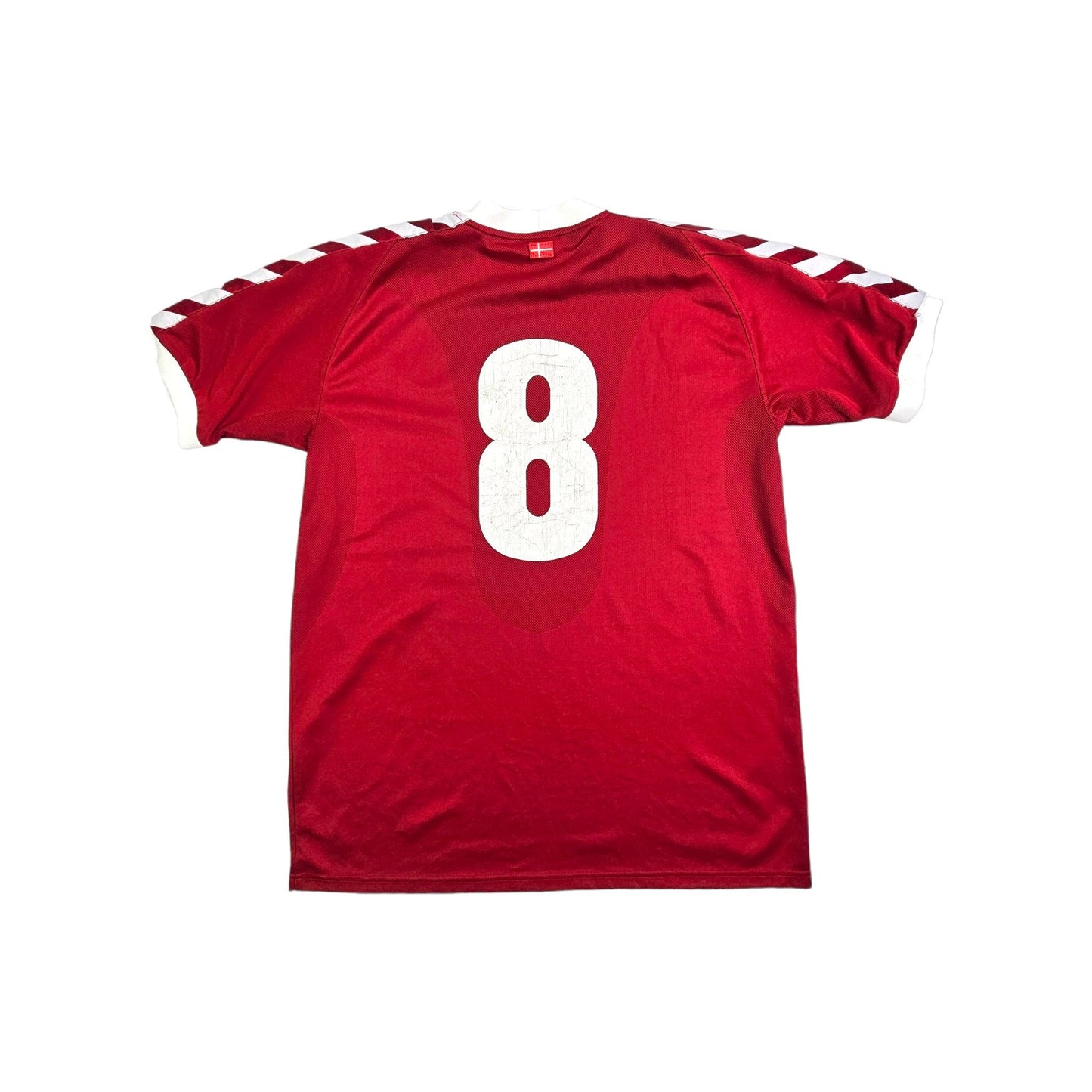 2002/03 Denmark Home Football Shirt (L) Hummel #8 (Grønkjær)