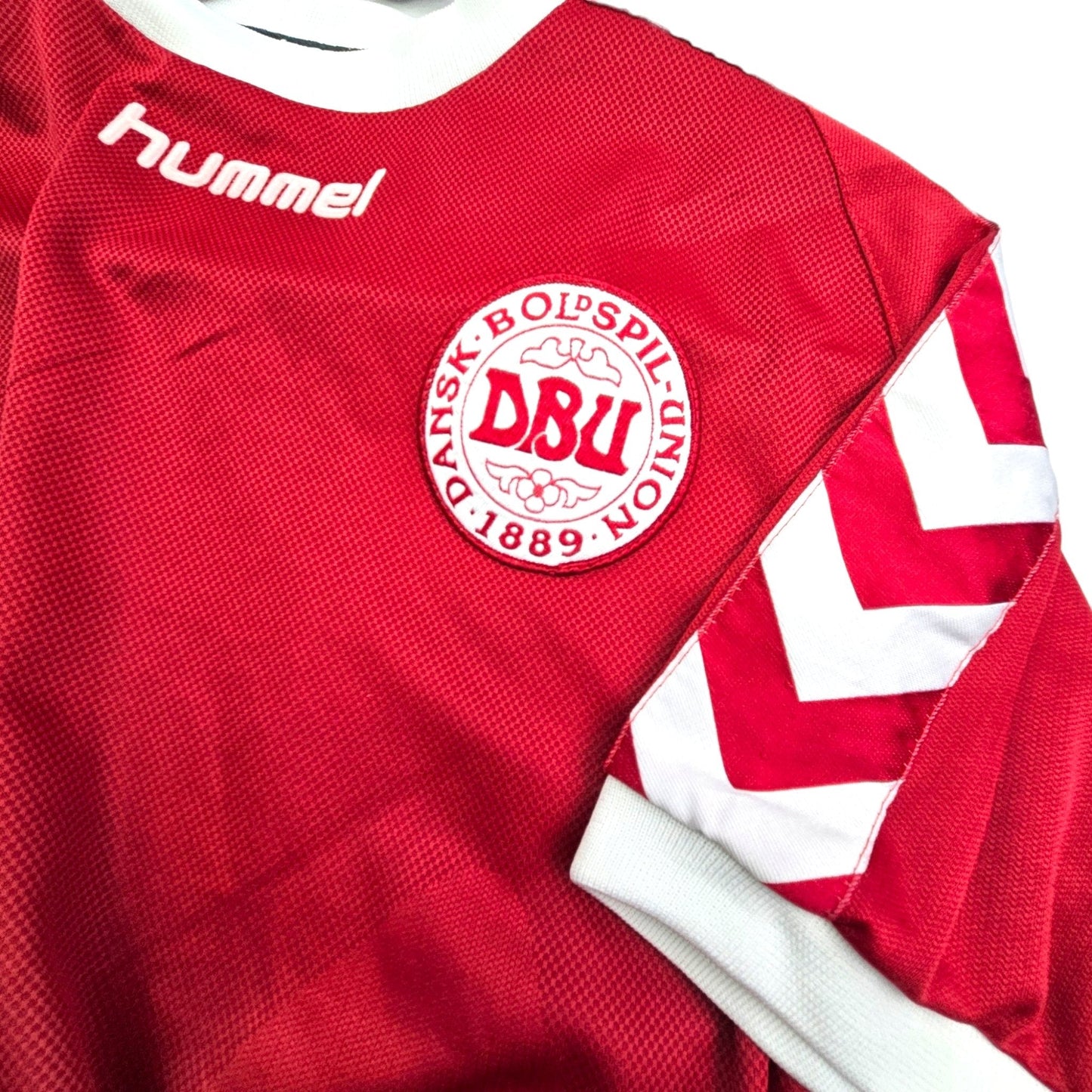 2002/03 Denmark Home Football Shirt (L) Hummel #8 (Grønkjær)