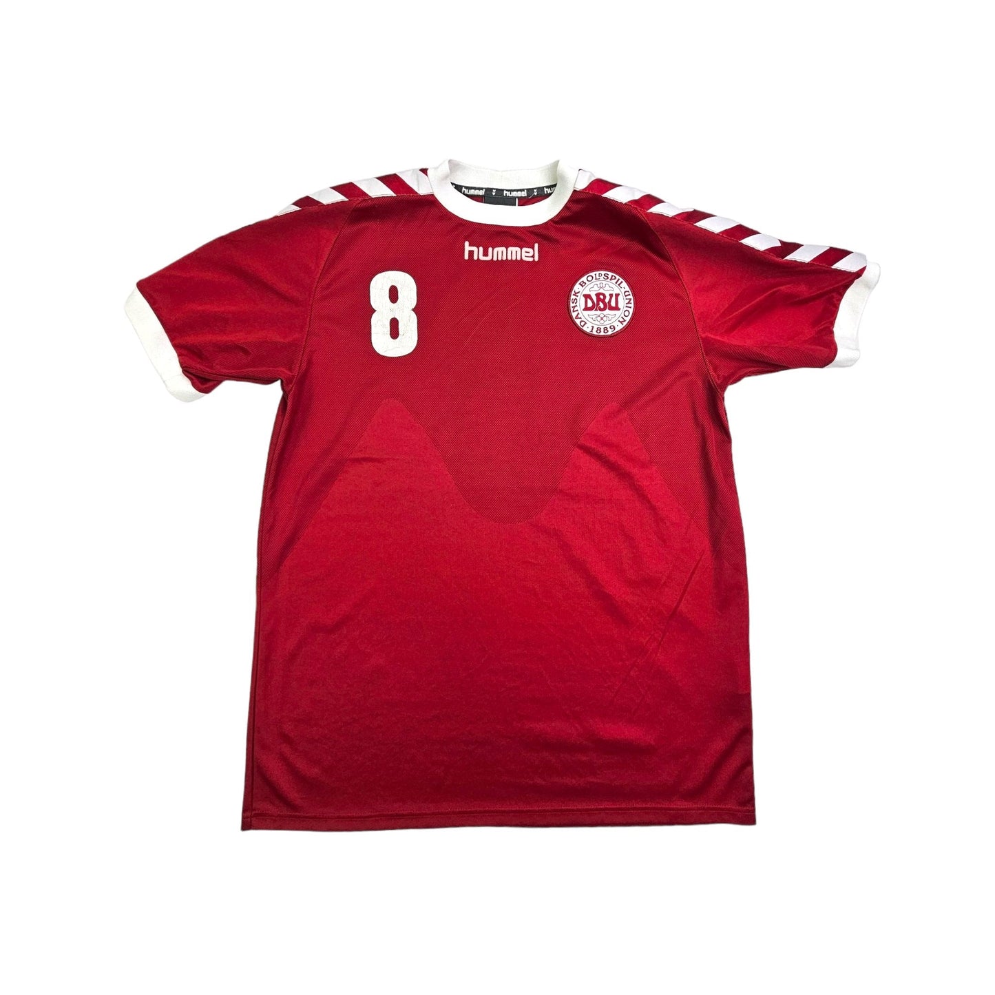 2002/03 Denmark Home Football Shirt (L) Hummel #8 (Grønkjær)