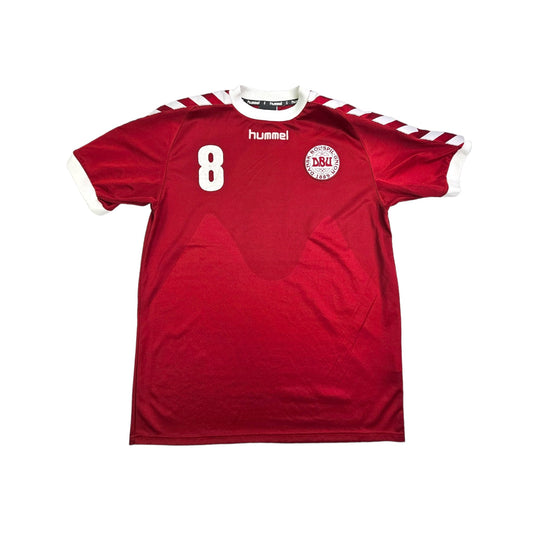 2002/03 Denmark Home Football Shirt (L) Hummel #8 (Grønkjær)