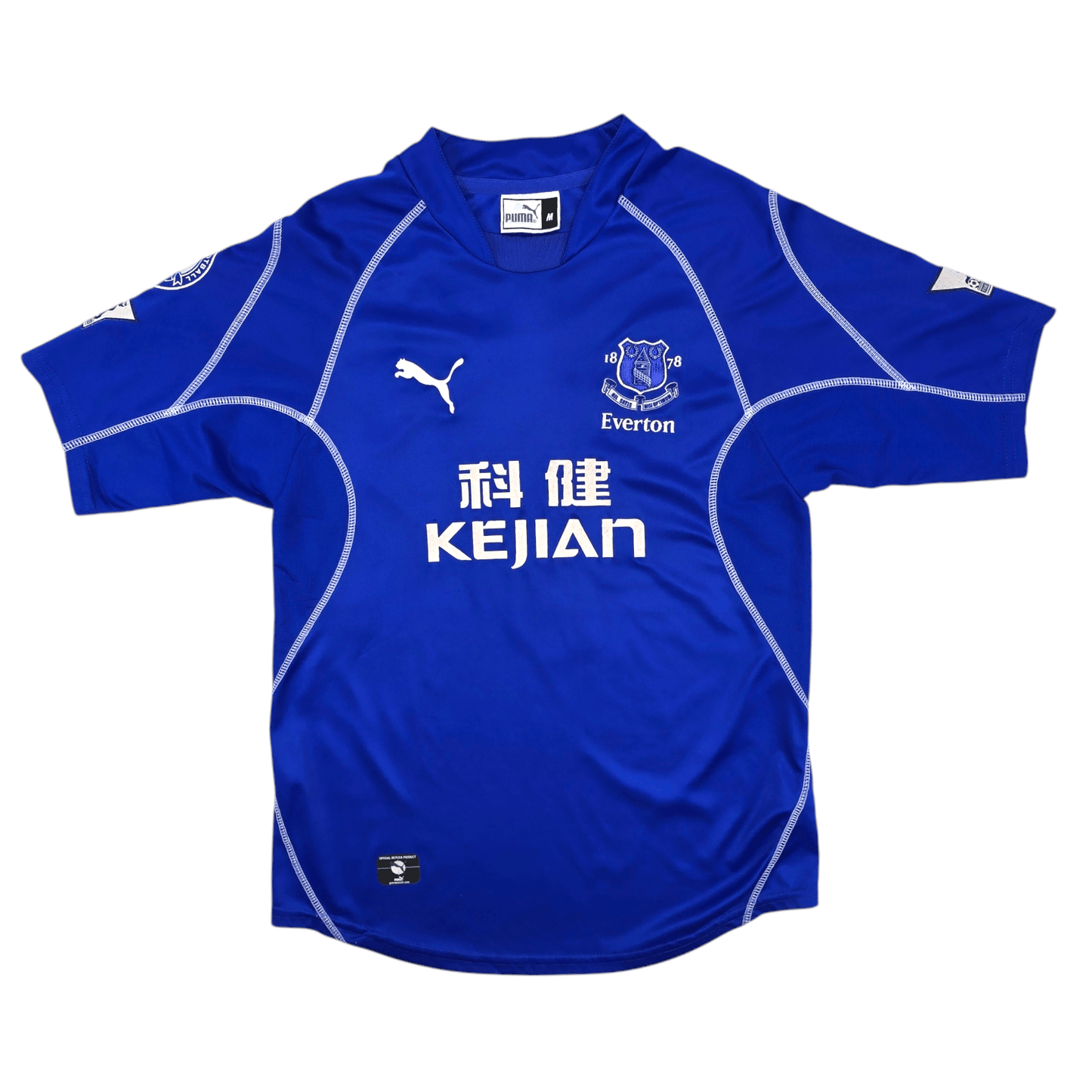 2002/03 Everton Home Football Shirt (M) Puma #9 Campbell