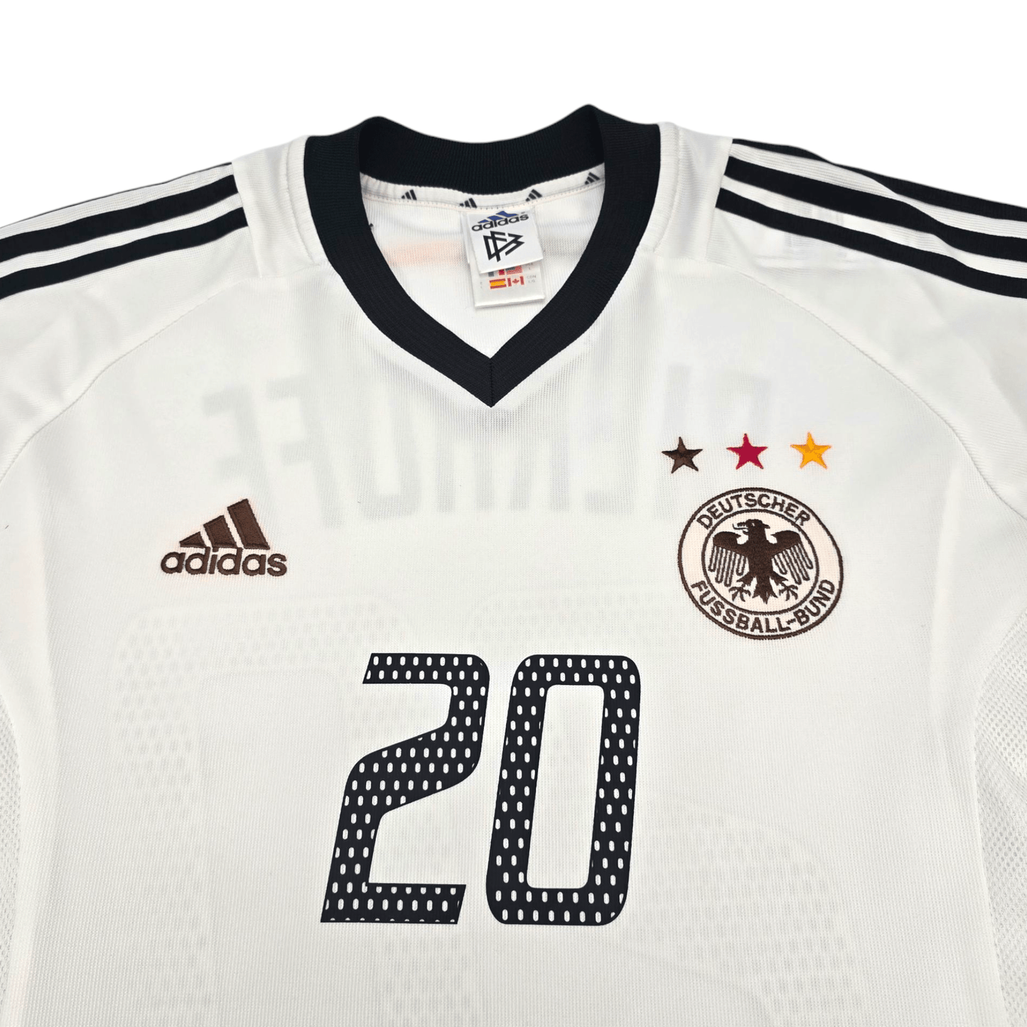 2002/03 Germany Home Football Shirt (L) Adidas #20 Bierhoff