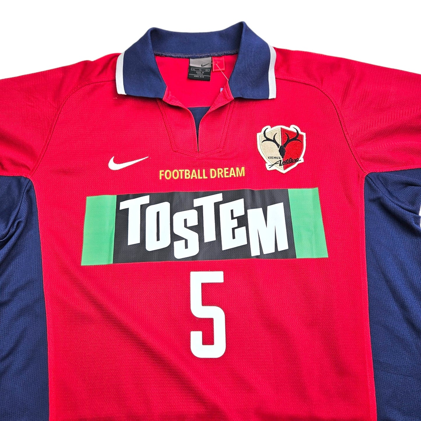 2002/03 Kashima Antlers Home Football Shirt (XL) Nike #5 (Nakata)