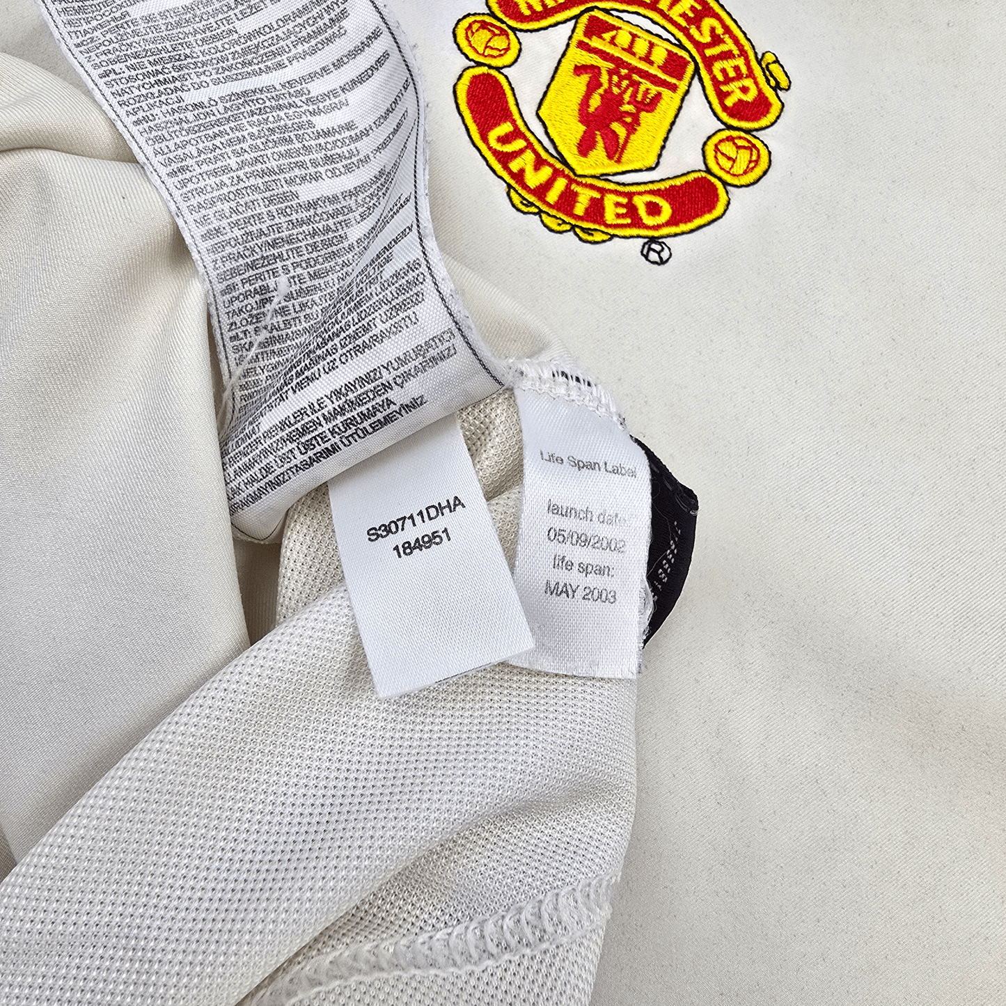 2002/03 Manchester United Away Football Shirt (L) Nike #7 Beckham