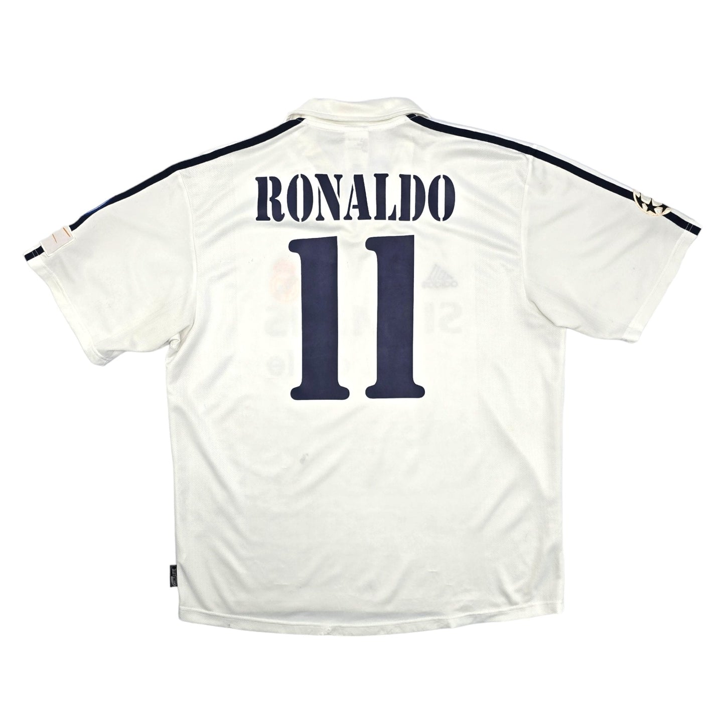 2002/03 Real Madrid Home Football Shirt (L) Adidas #11 Ronaldo (UCL)