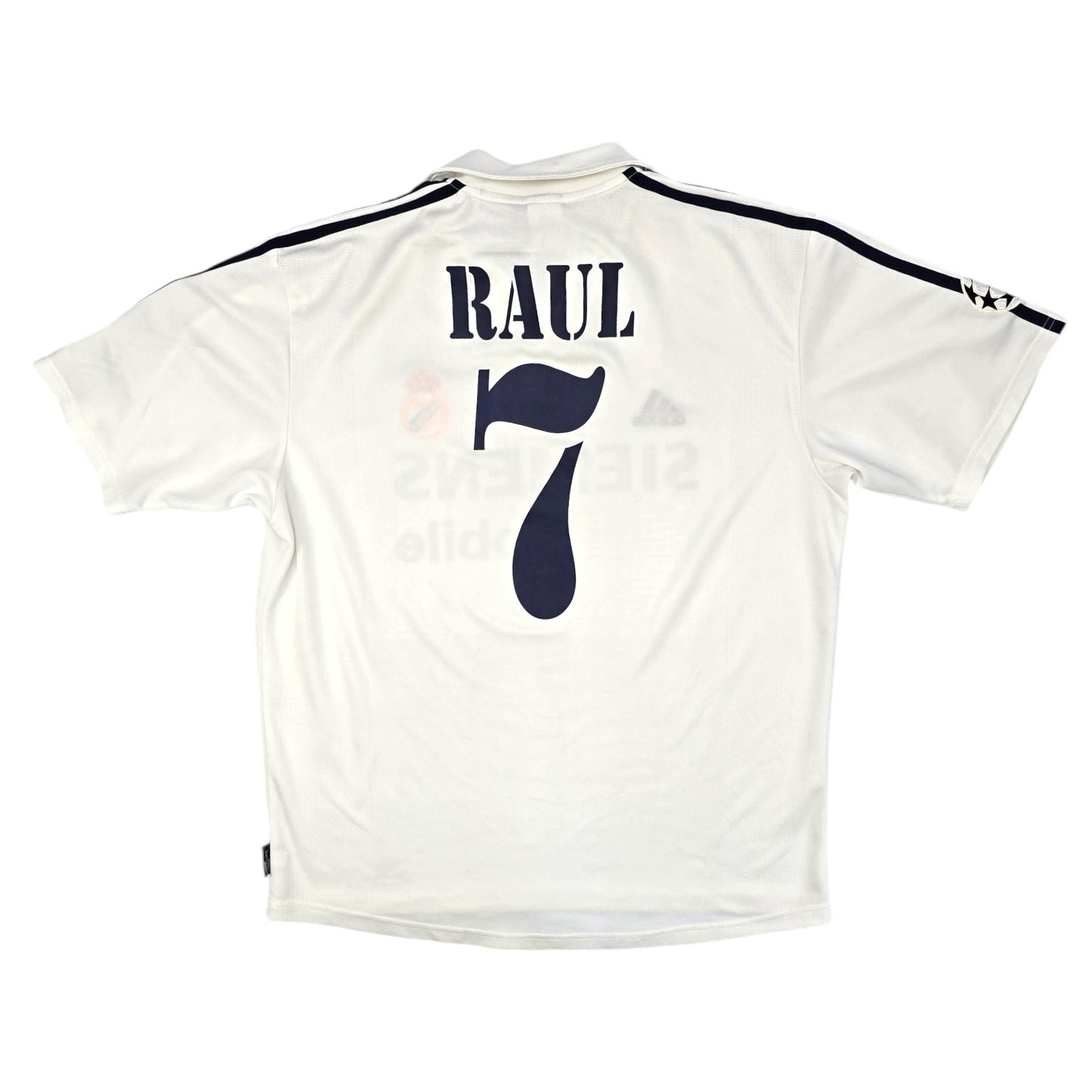 2002/03 Real Madrid Home Football Shirt (L) Adidas #7 Raul (UCL)