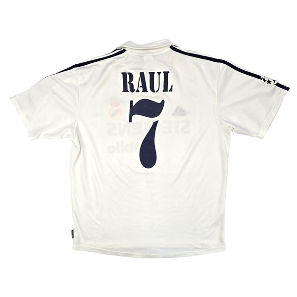 2002/03 Real Madrid Home Football Shirt (L) Adidas #7 Raul (UCL)