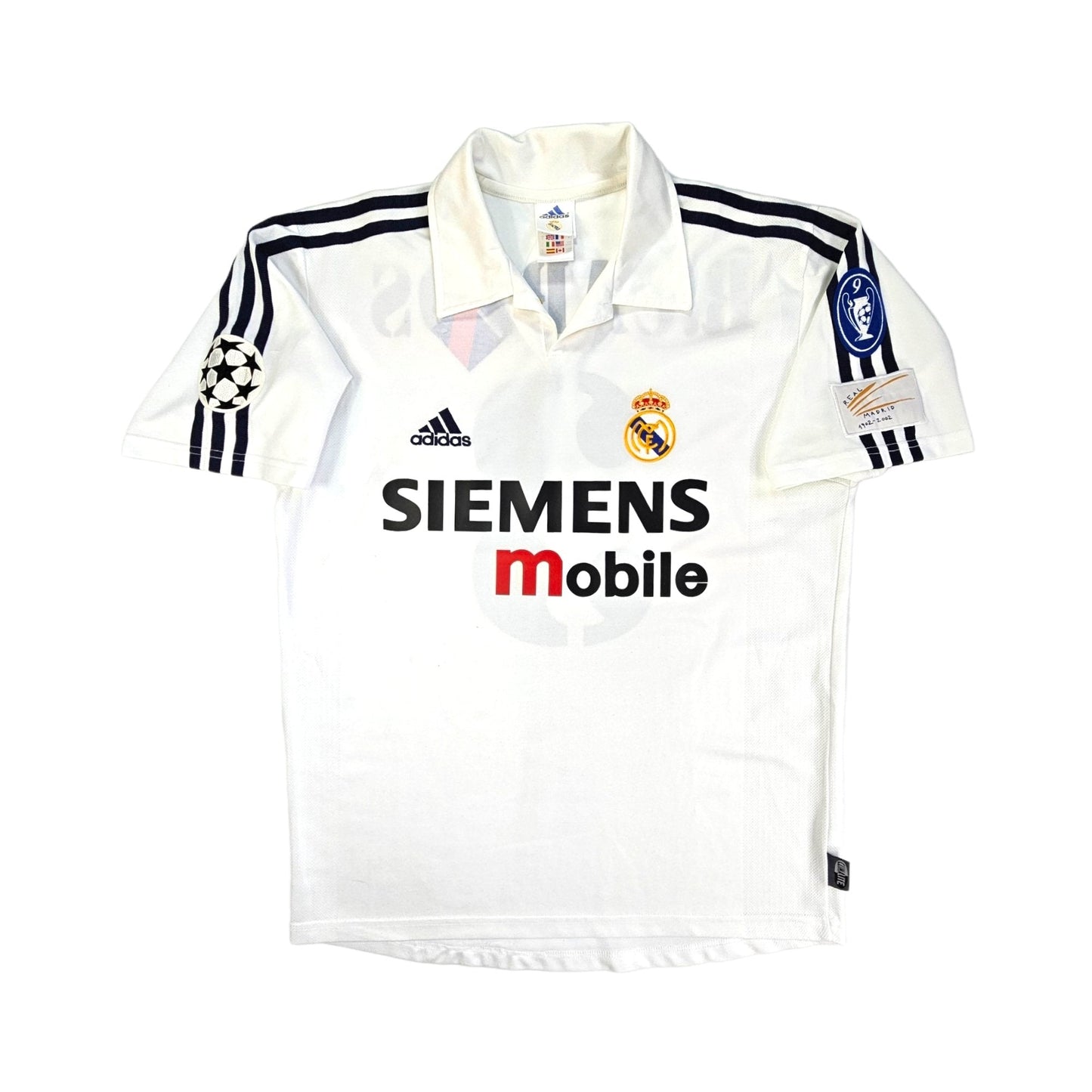2002/03 Real Madrid Home Football Shirt (M) Adidas #3 Carlos (Centenary)