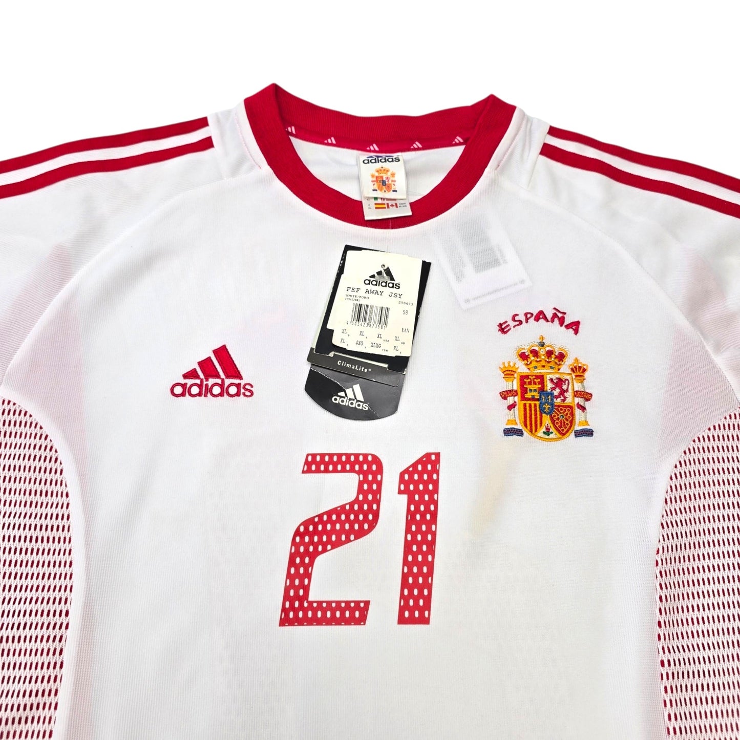 2002/03 Spain Away Football Shirt (XL) Adidas #21 Luis Enrique (BNWTs)