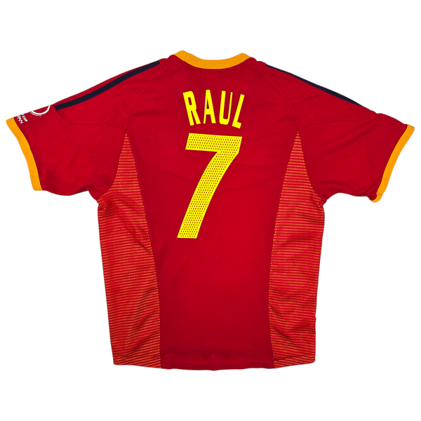 2002/03 Spain Home Football Shirt (L) Adidas #7 Raul