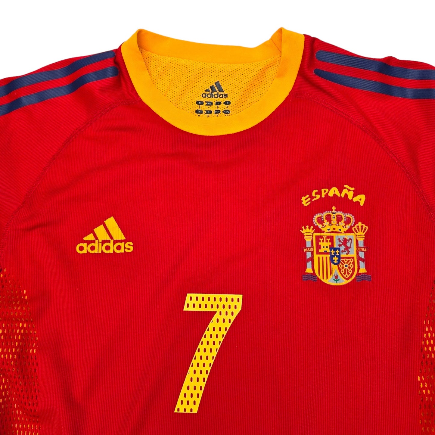 2002/03 Spain Home Football Shirt (S) Adidas #7 Raul (Player Version)