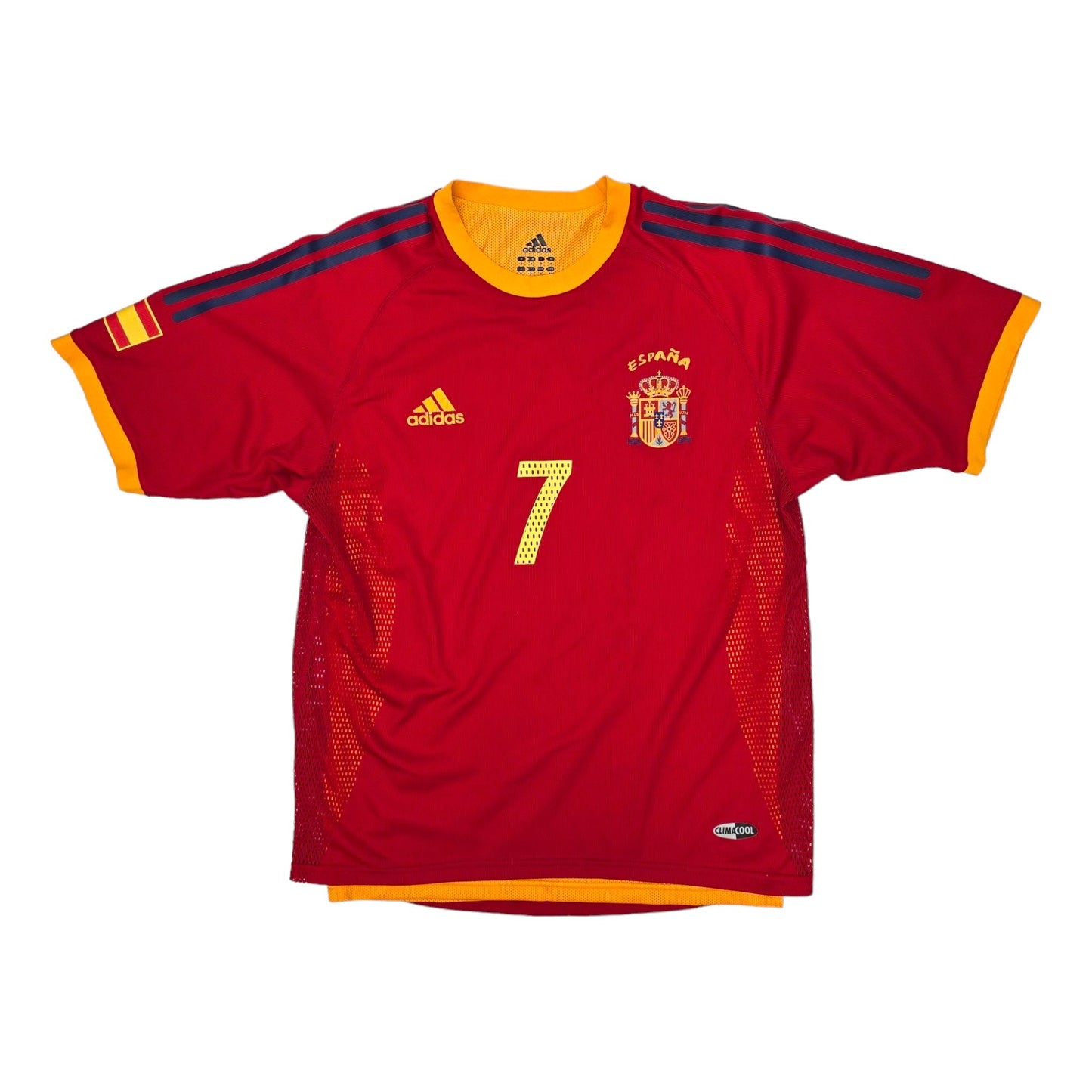 2002/03 Spain Home Football Shirt (S) Adidas #7 Raul (Player Version)