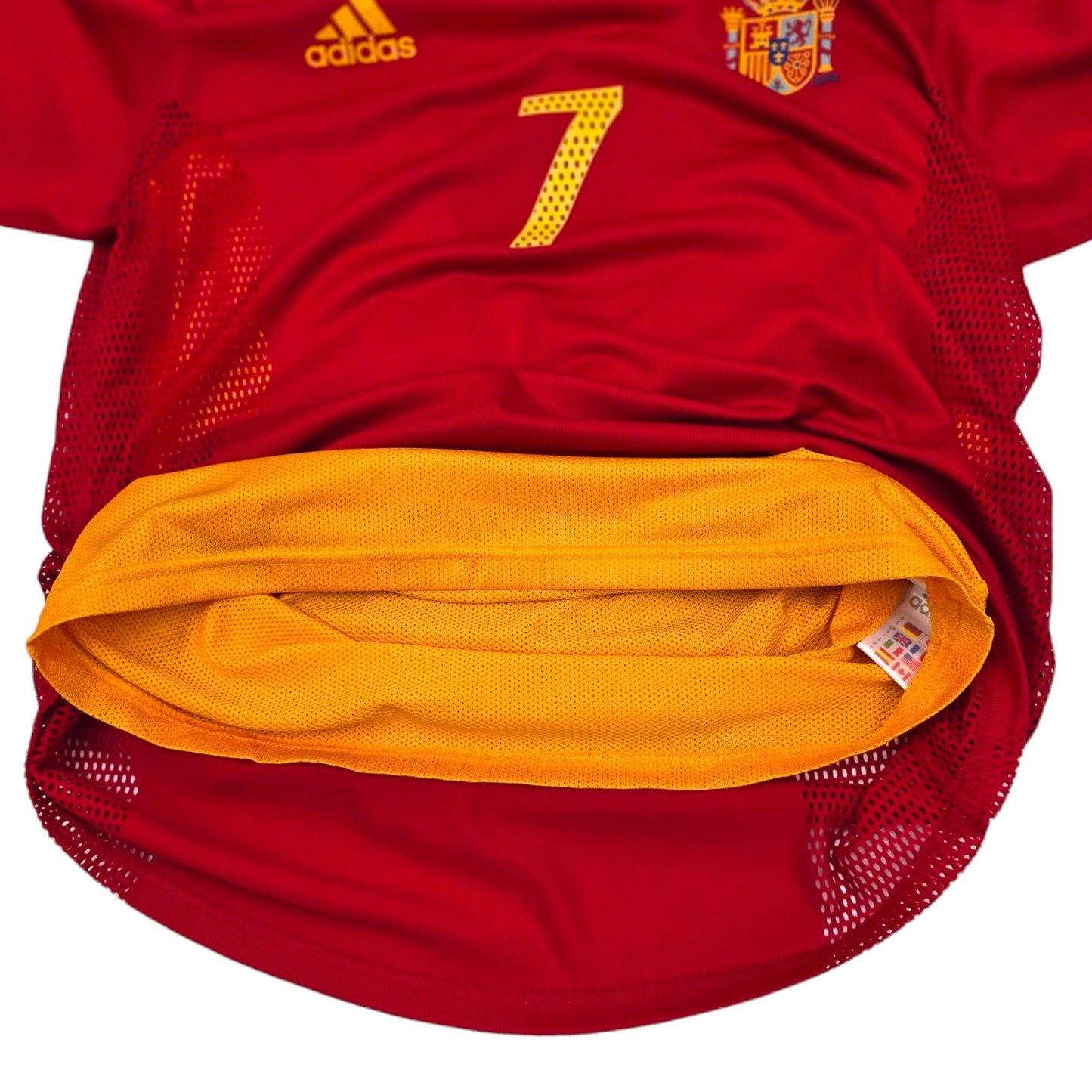 2002/03 Spain Home Football Shirt (S) Adidas #7 Raul (Player Version)