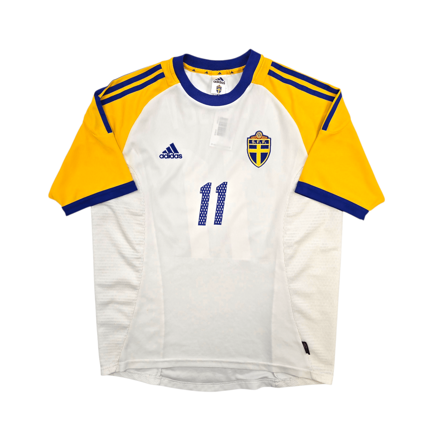2002/03 Sweden Away Football Shirt (L) Adidas #11 Larsson
