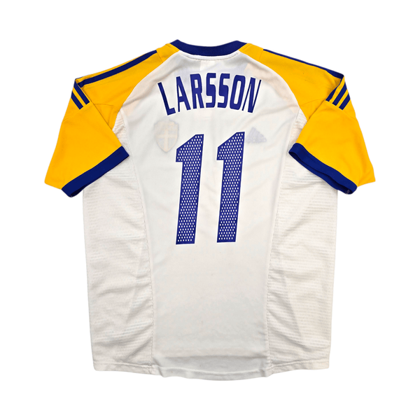 2002/03 Sweden Away Football Shirt (L) Adidas #11 Larsson