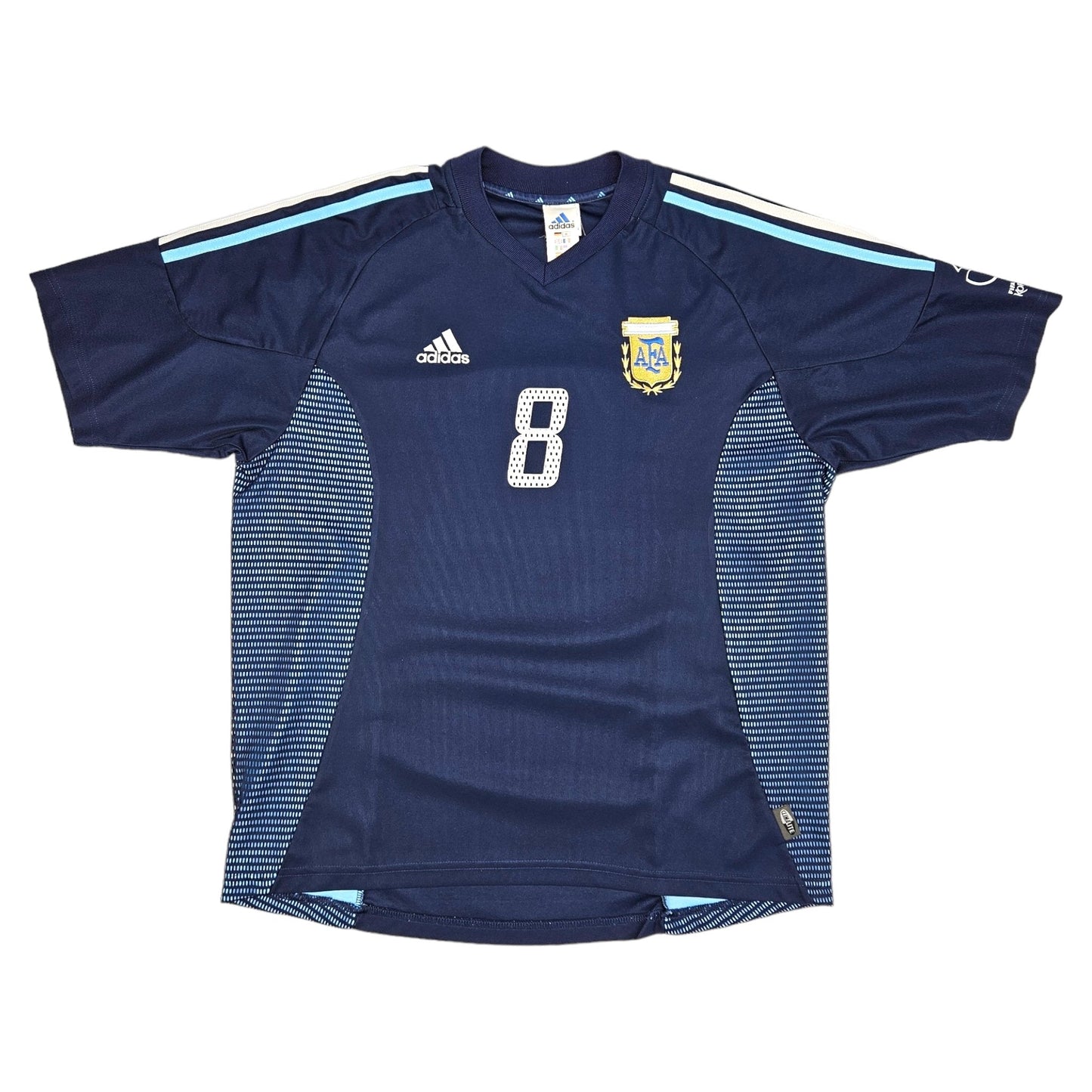 2002/04 Argentina Away Football Shirt (L) Adidas #8 Zanetti