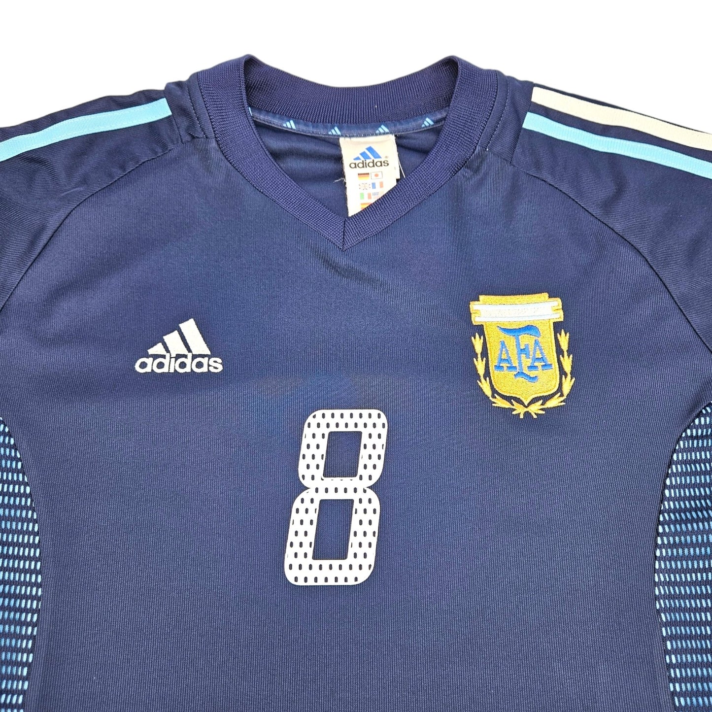 2002/04 Argentina Away Football Shirt (L) Adidas #8 Zanetti