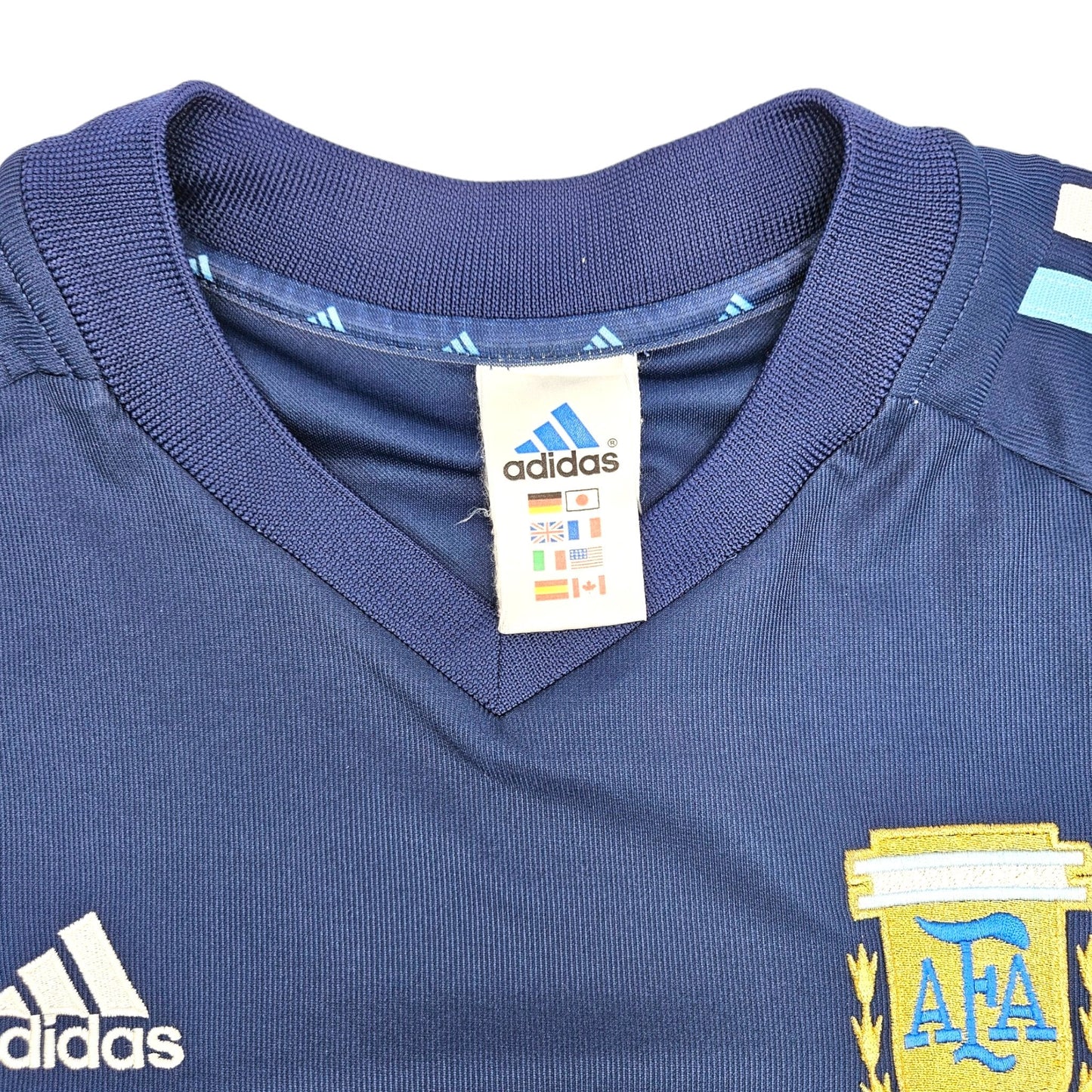 2002/04 Argentina Away Football Shirt (L) Adidas #8 Zanetti