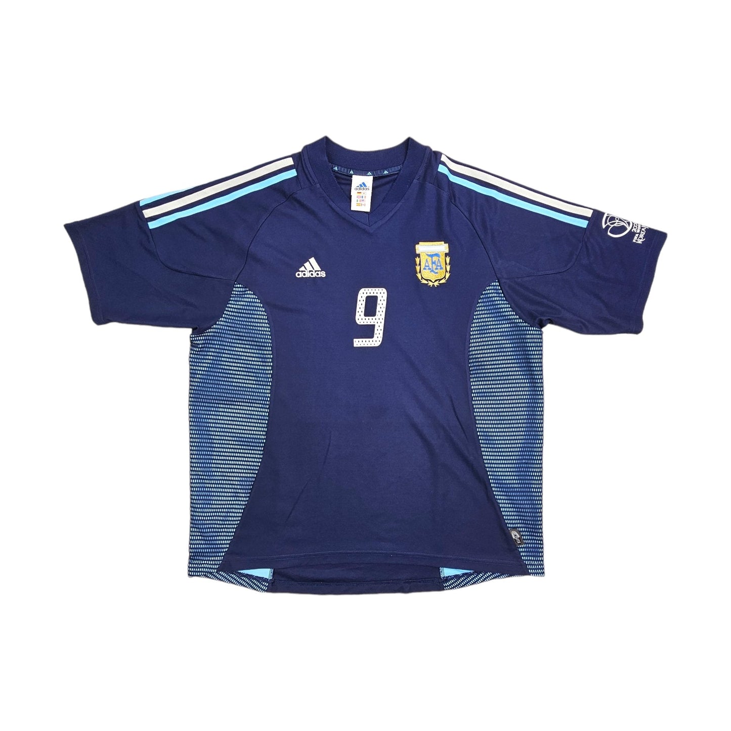 2002/04 Argentina Away Football Shirt (L) Adidas #9 Batistuta