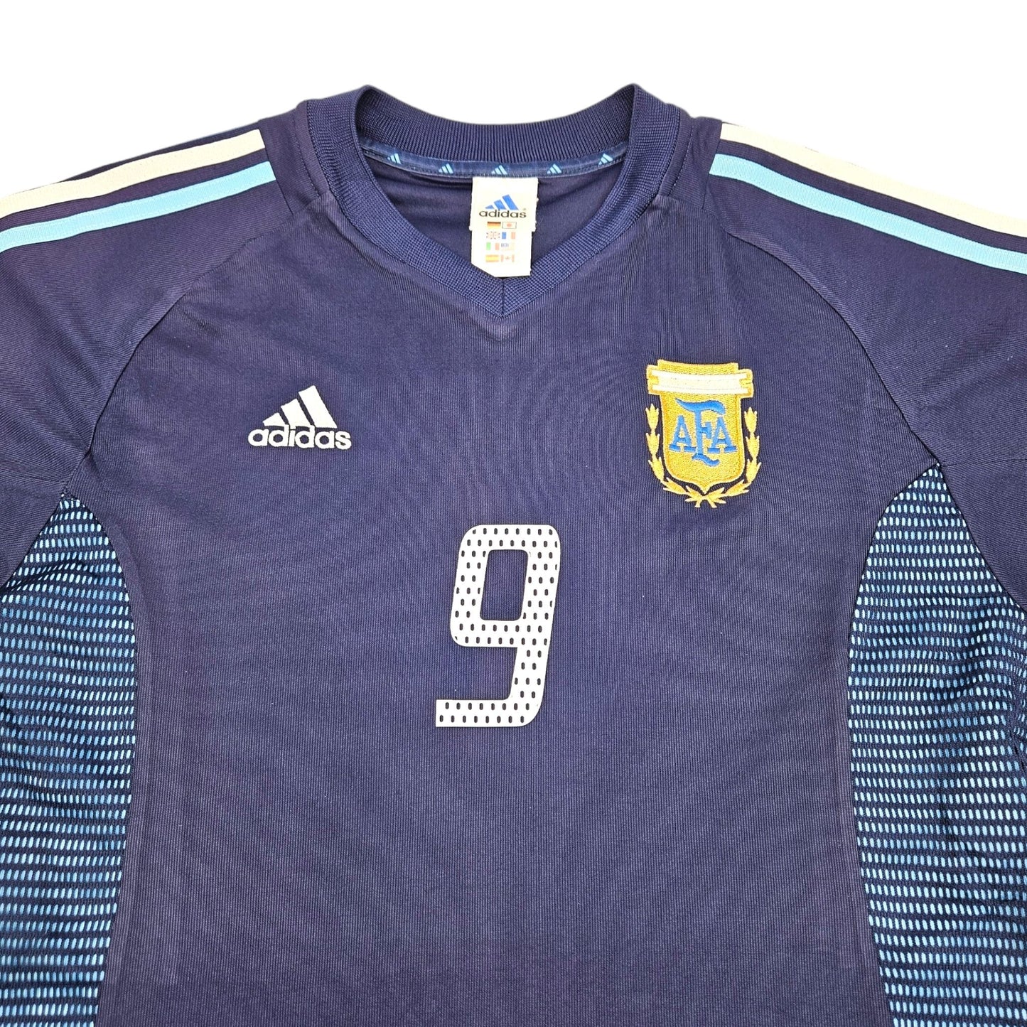 2002/04 Argentina Away Football Shirt (L) Adidas #9 Batistuta