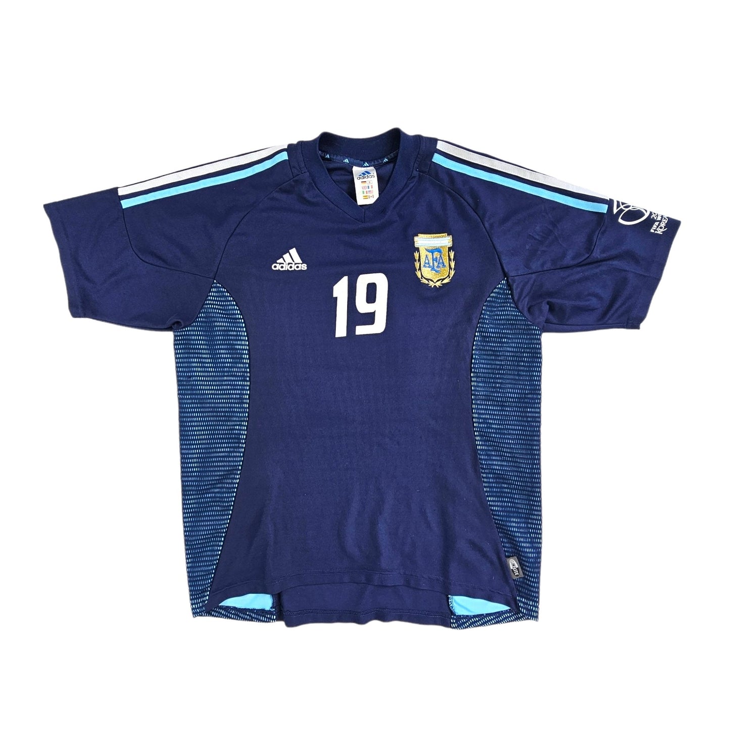 2002/04 Argentina Away Football Shirt (M) Adidas # 19 Crespo