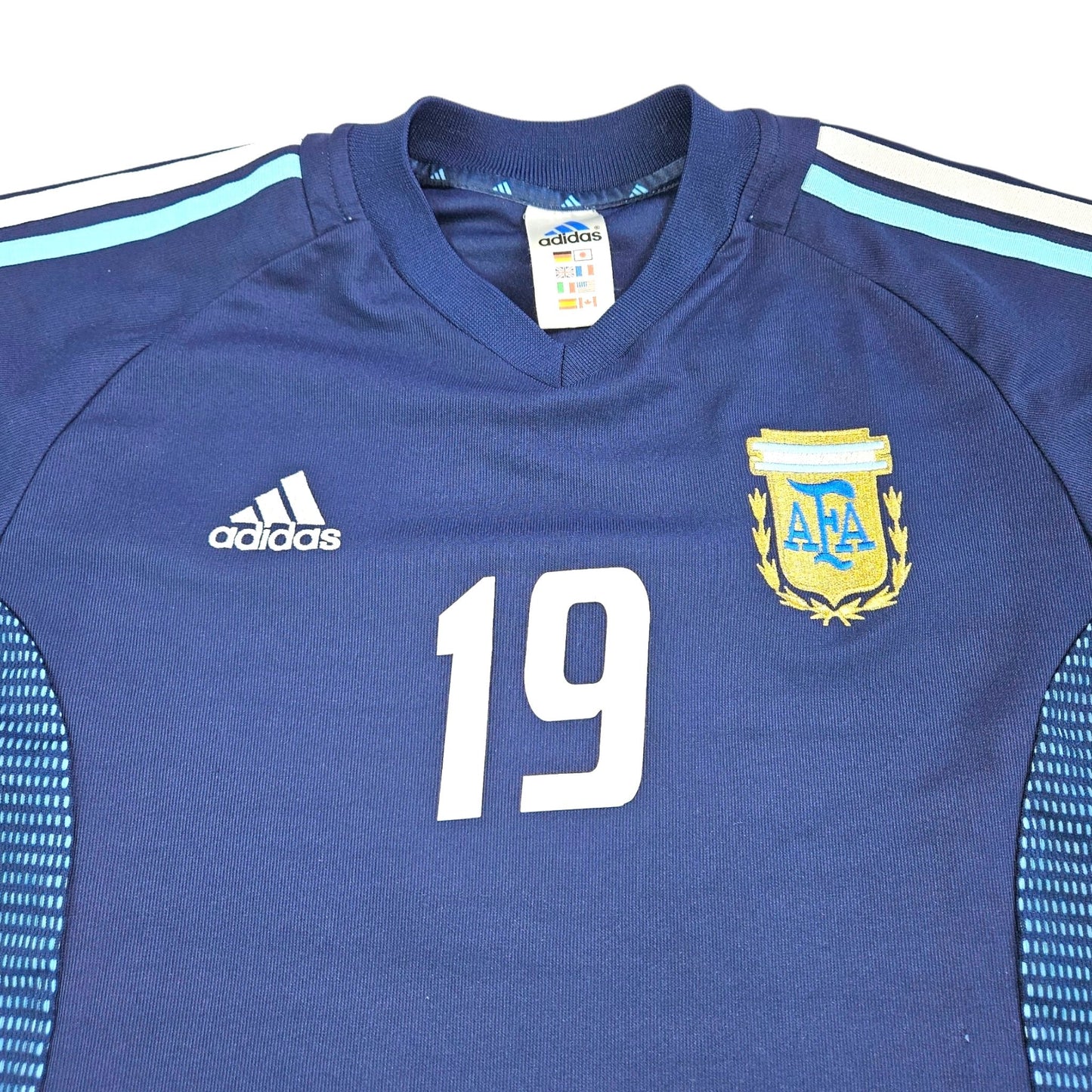 2002/04 Argentina Away Football Shirt (M) Adidas # 19 Crespo