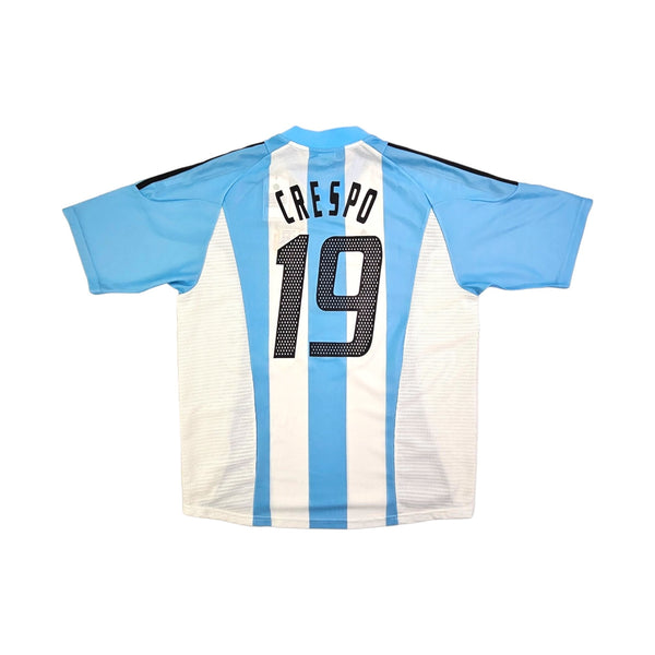 2002/04 Argentina Home Football Shirt (L) Adidas # 19 Crespo