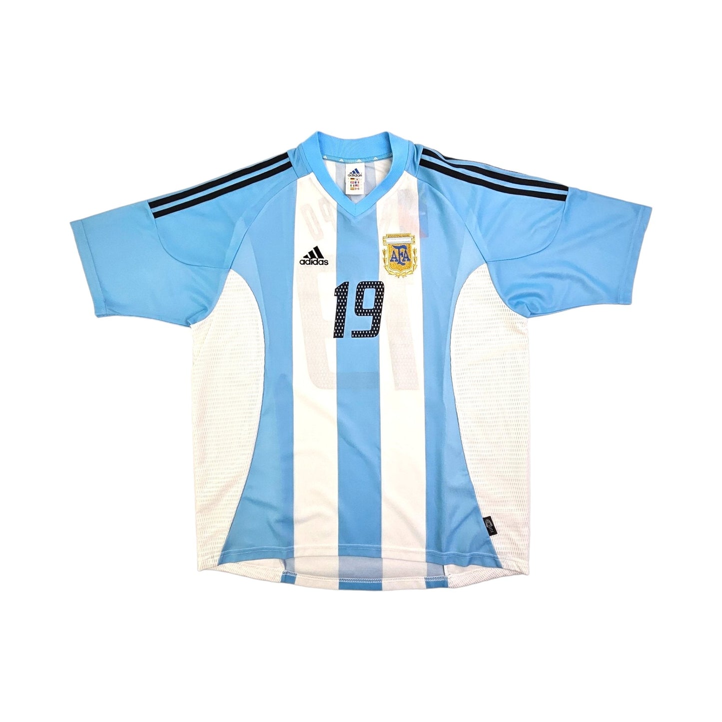 2002/04 Argentina Home Football Shirt (L) Adidas # 19 Crespo