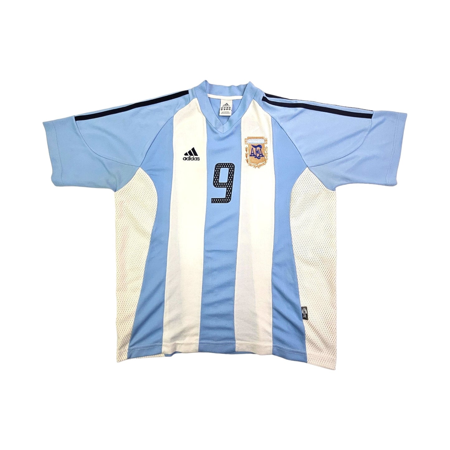 2002/04 Argentina Home Football Shirt (L) Adidas #9 Batistuta