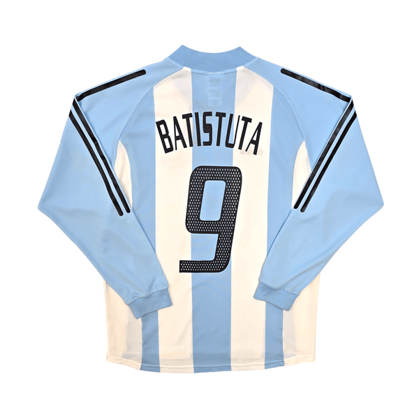 2002/04 Argentina Home Football Shirt (L) Adidas #9 Batistuta (Upgraded Template)