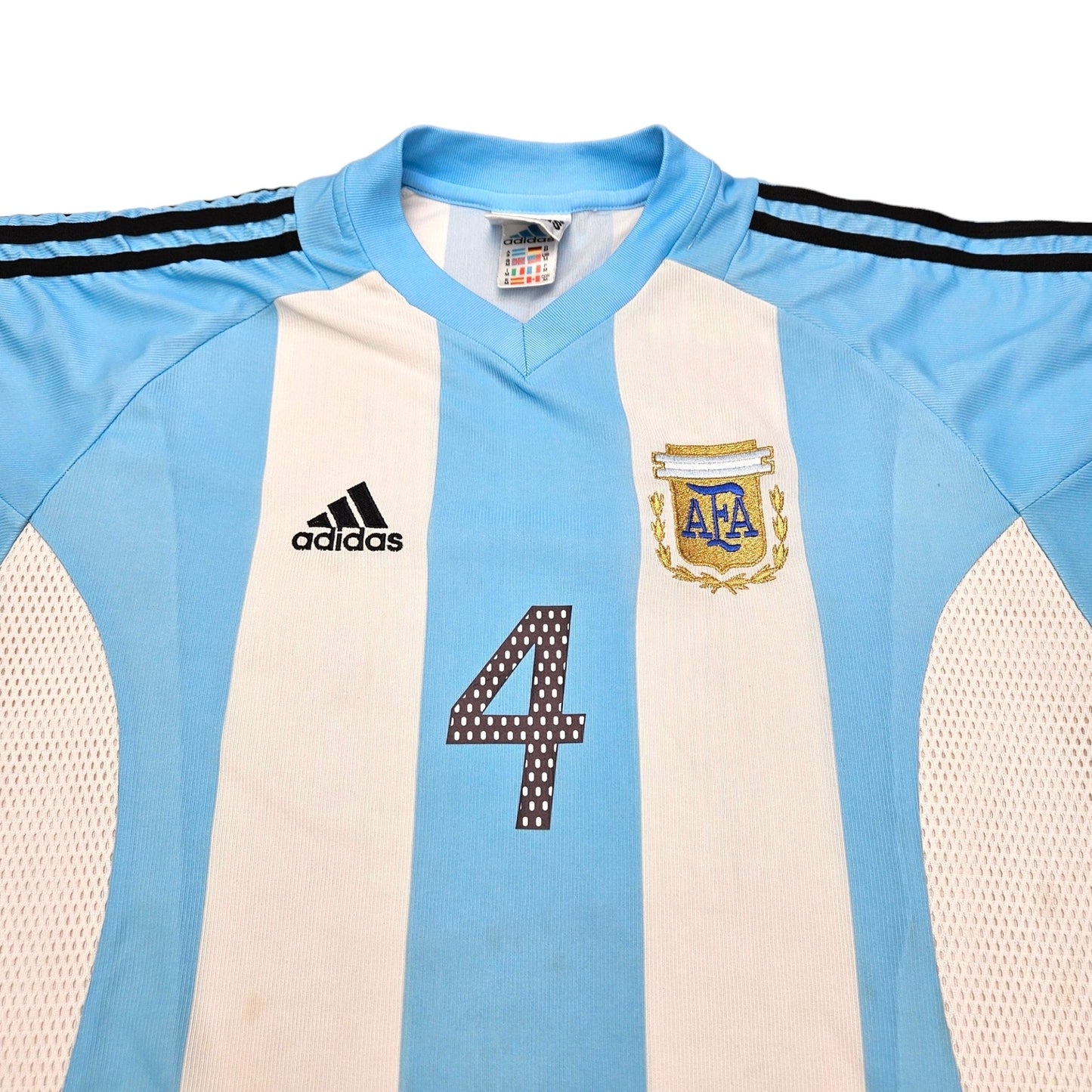 2002/04 Argentina Home Football Shirt (M) Adidas #4 Pochettino