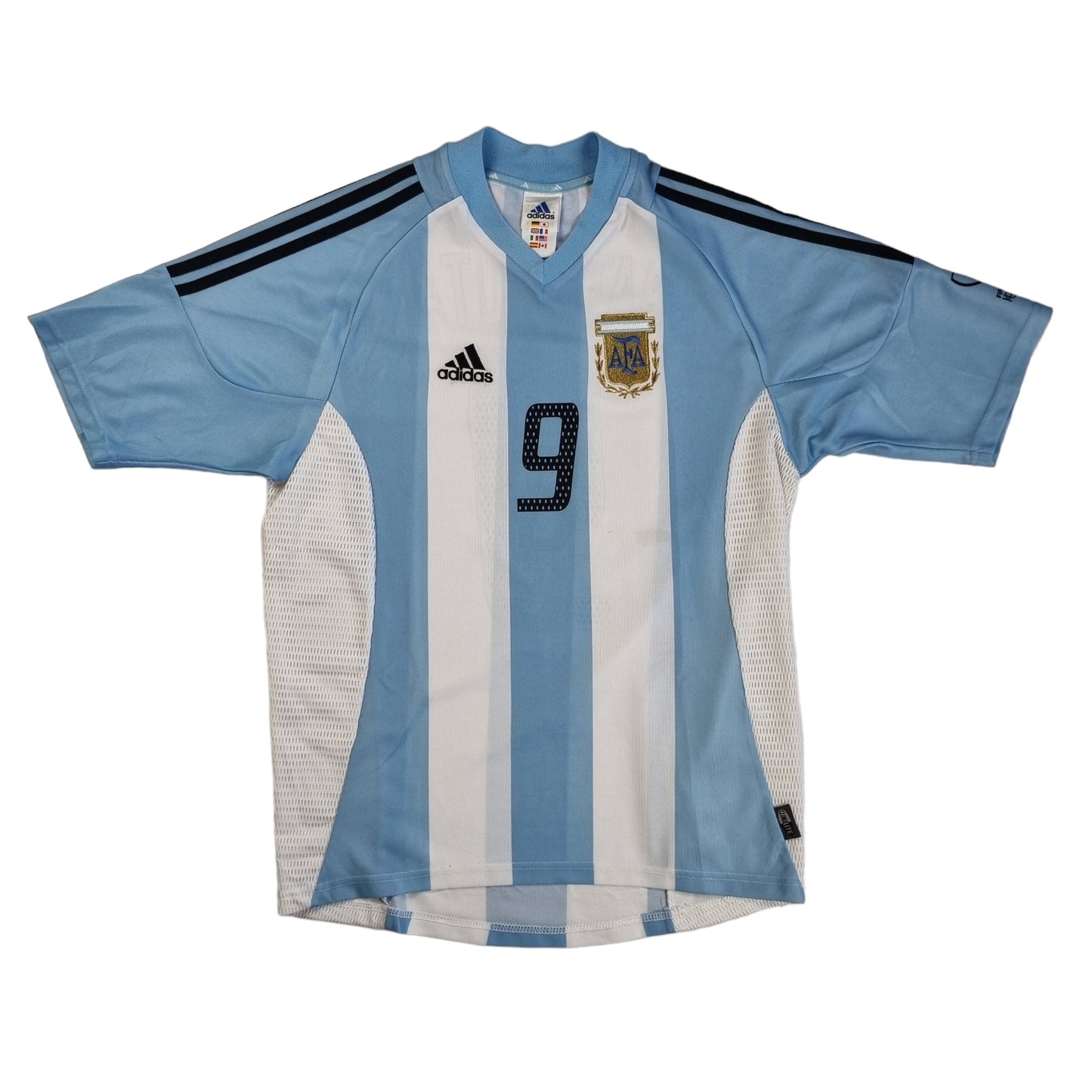 2002/04 Argentina Home Football Shirt (M) Adidas #9 Batistuta