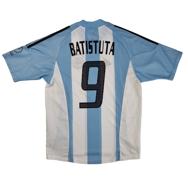 2002/04 Argentina Home Football Shirt (M) Adidas #9 Batistuta