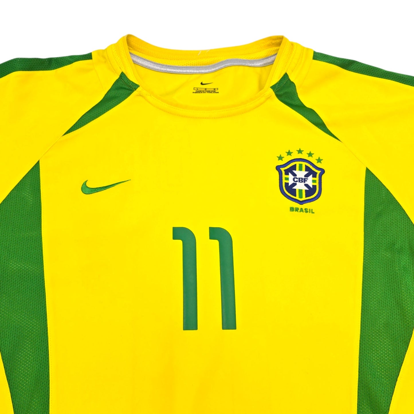 2002/04 Brazil Home Football Shirt (L) Nike #11 Ronaldinho