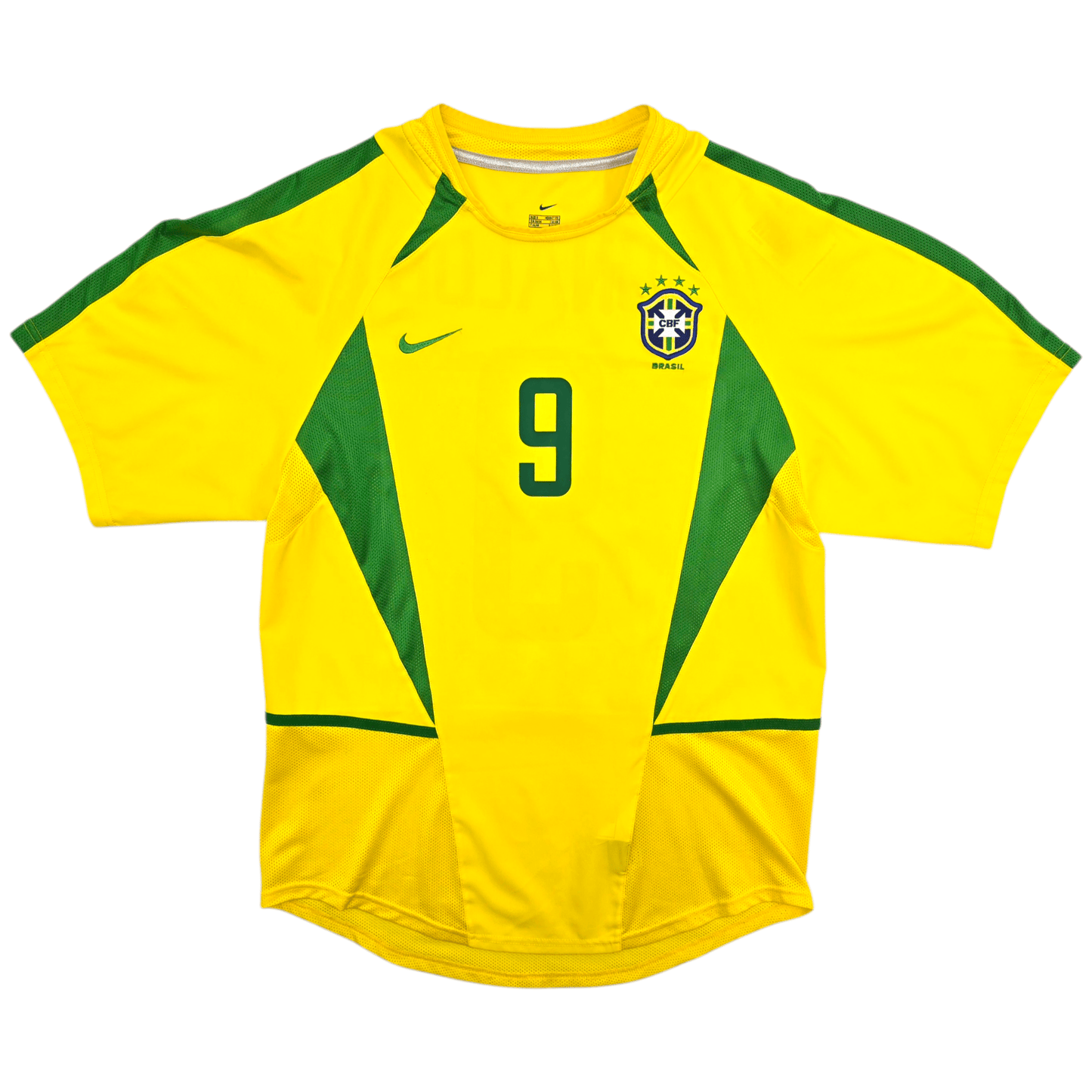 2002/04 Brazil Home Football Shirt (S) Nike #9 Ronaldo
