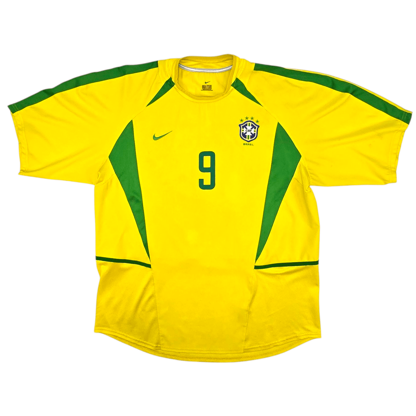 2002/04 Brazil Home Football Shirt (XL) Nike #9 Ronaldo