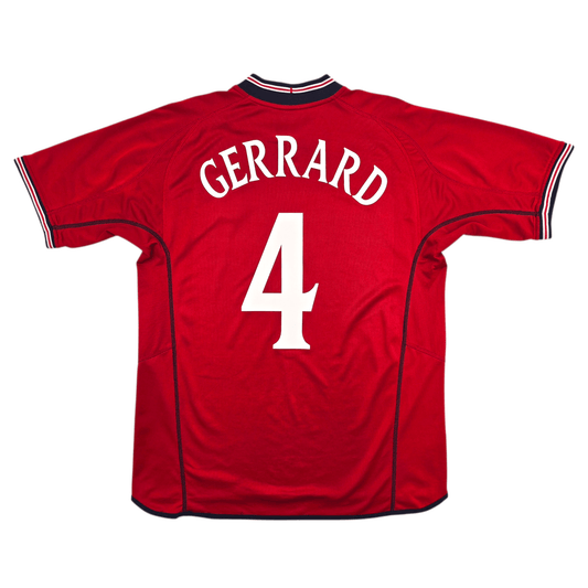 2002/04 England Away Football Shirt (L) Umbro #4 Gerrard