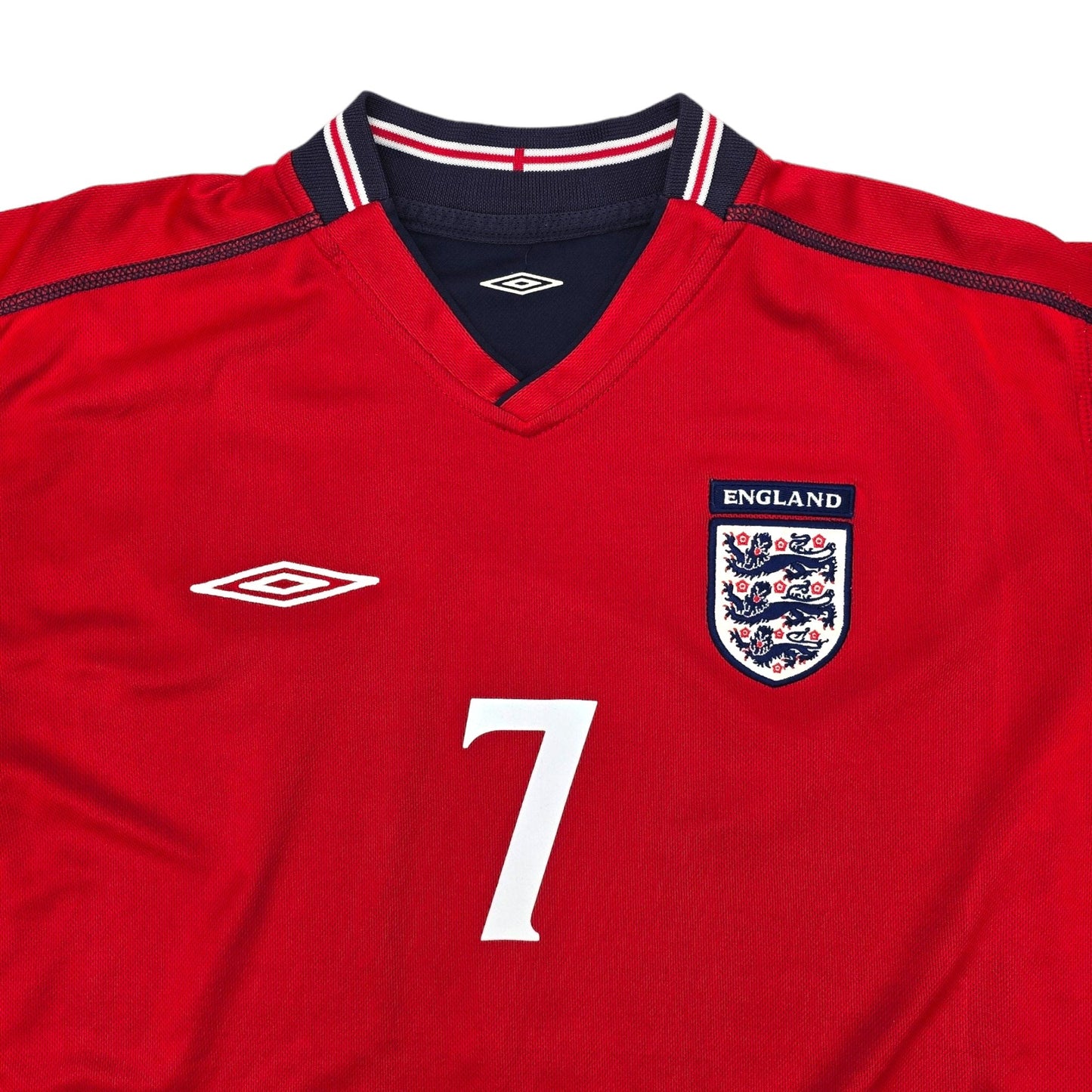 2002/04 England Away Football Shirt (L) Umbro #7 Beckham