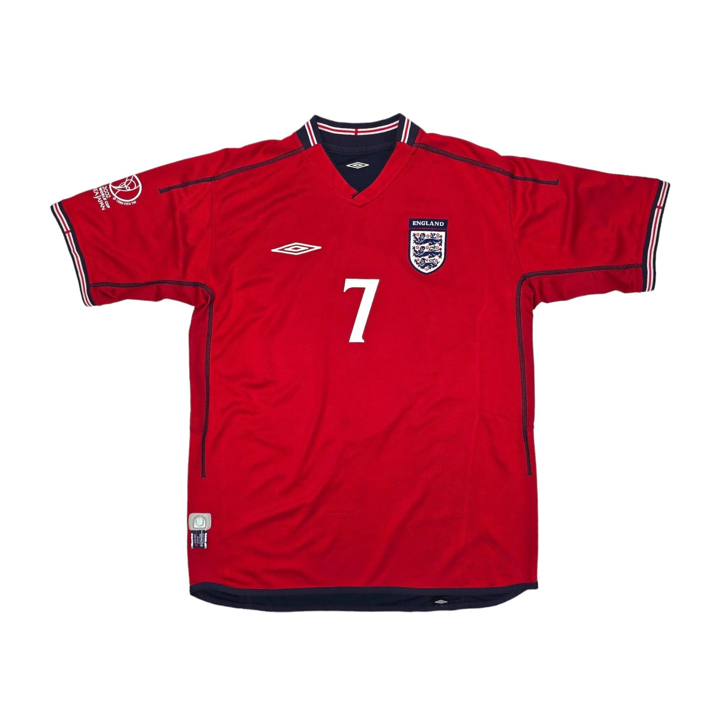 2002/04 England Away Football Shirt (L) Umbro #7 Beckham