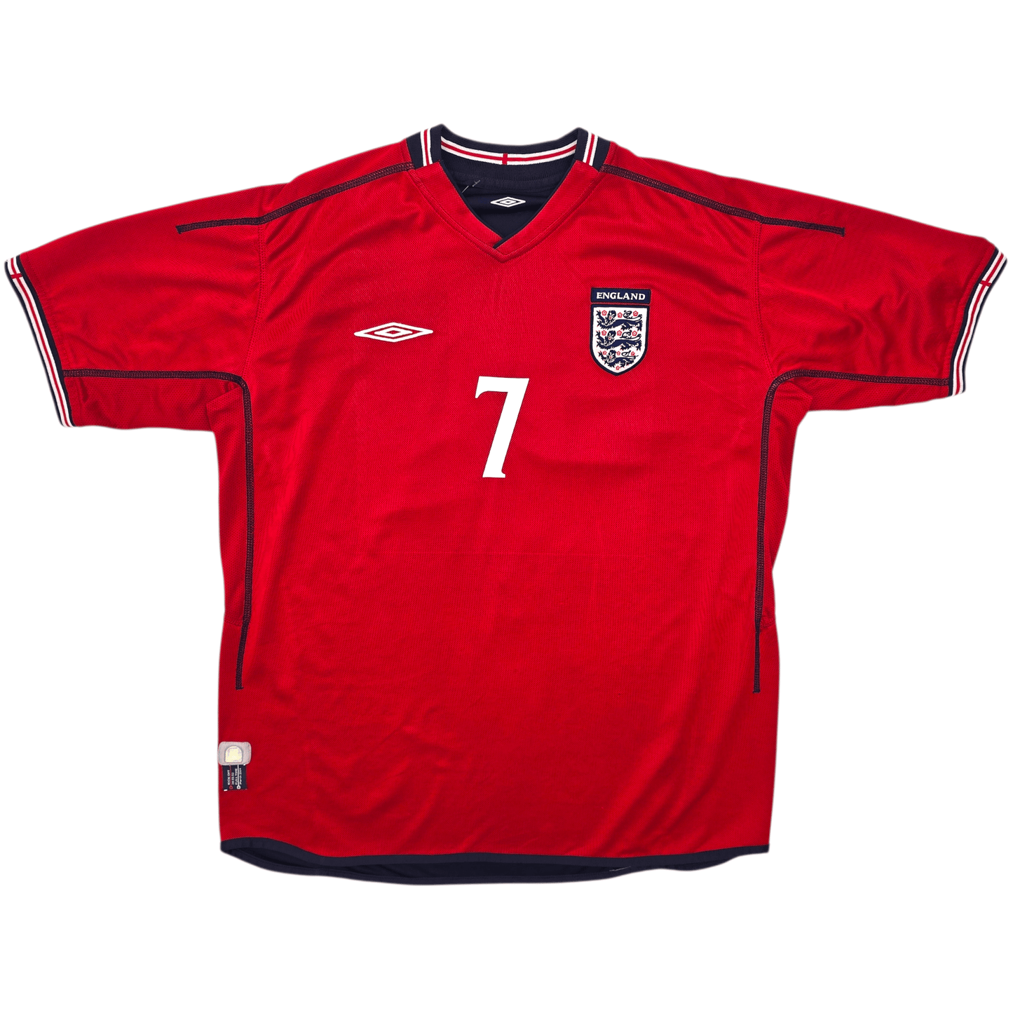 2002/04 England Away Football Shirt (L) Umbro #7 Beckham
