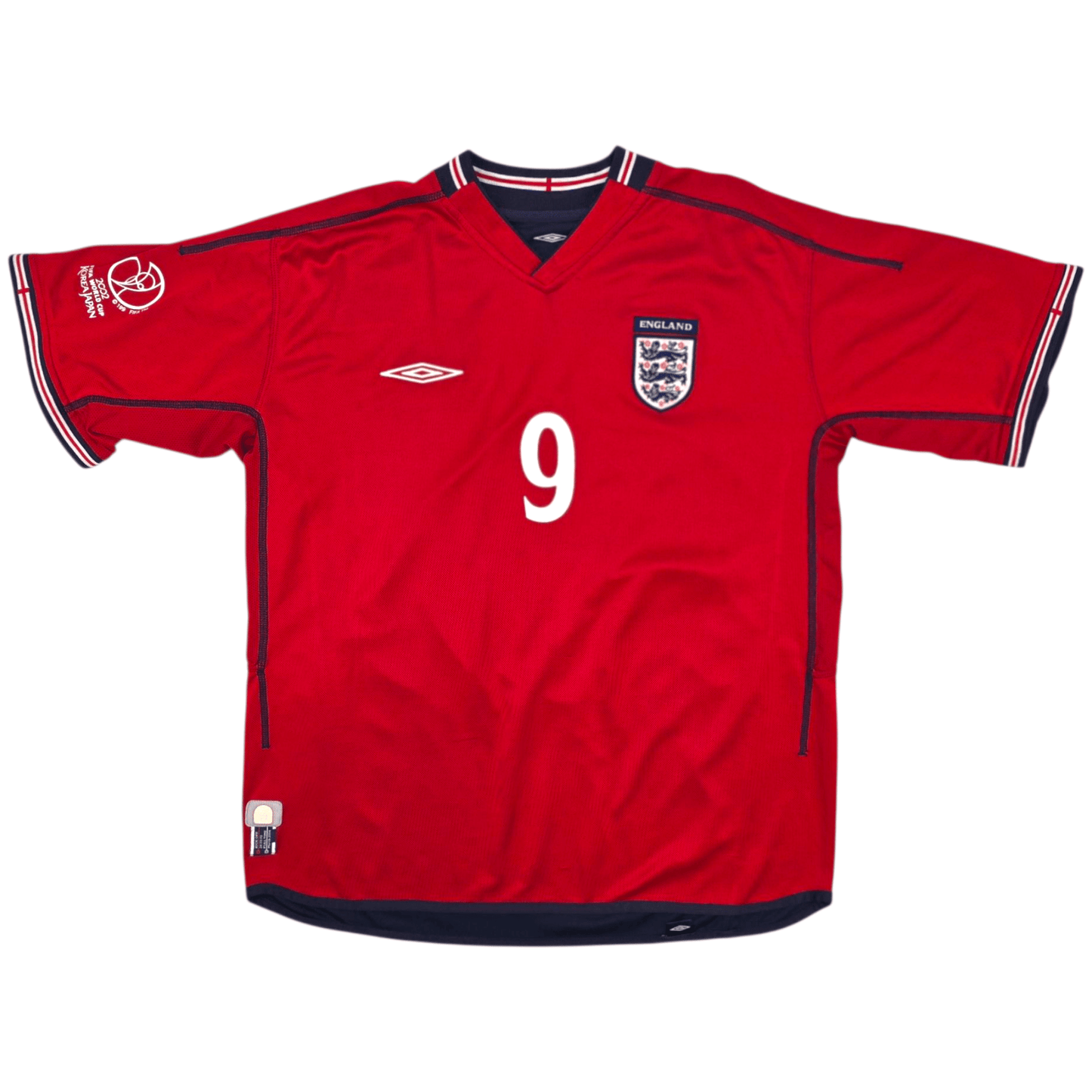 2002/04 England Away Football Shirt (L) Umbro #9 Fowler