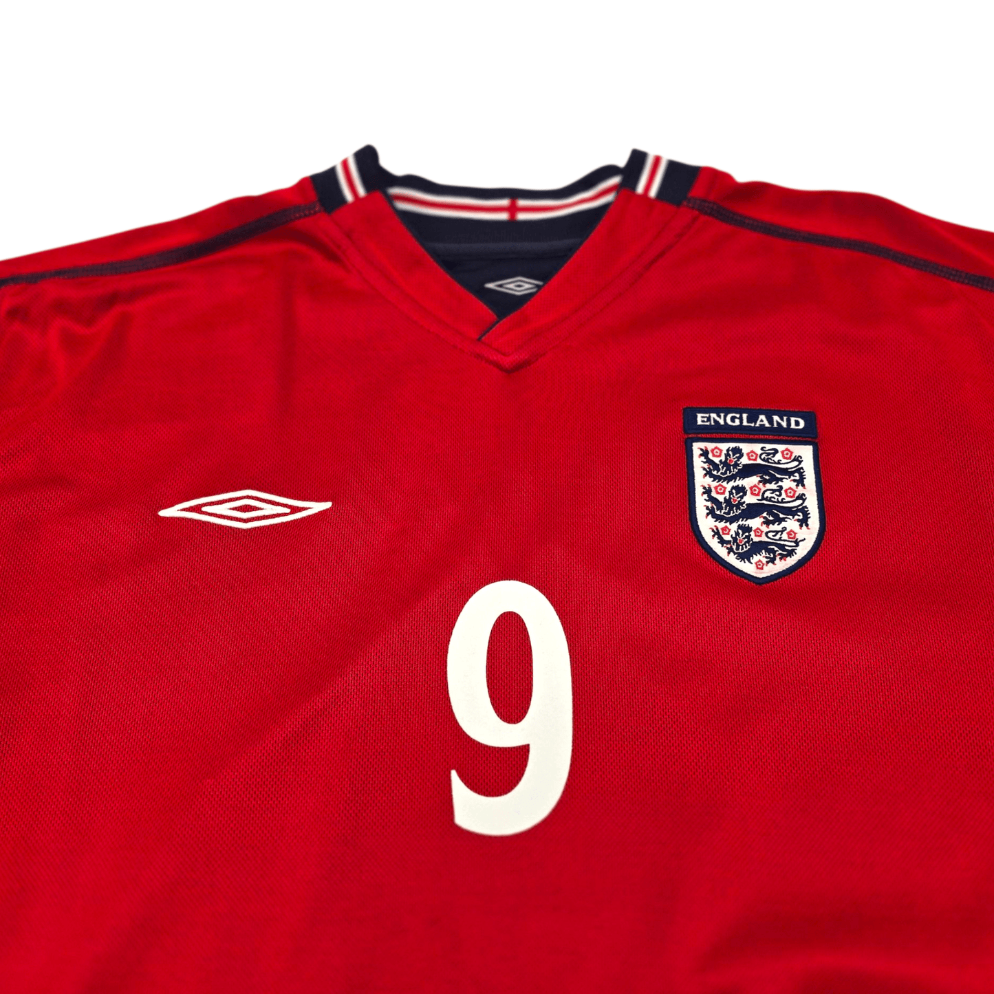 2002/04 England Away Football Shirt (L) Umbro #9 Fowler
