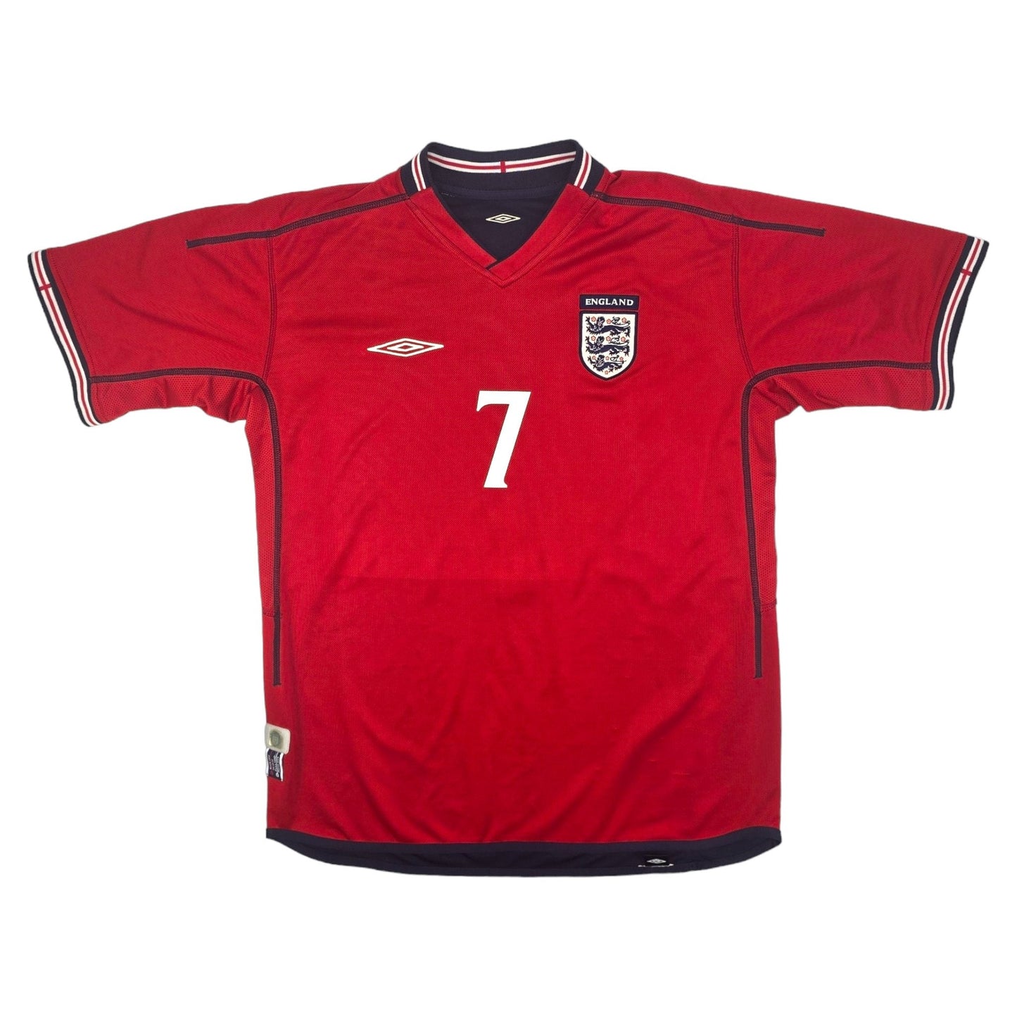 2002/04 England Away Football Shirt (M) Umbro #7 Beckham