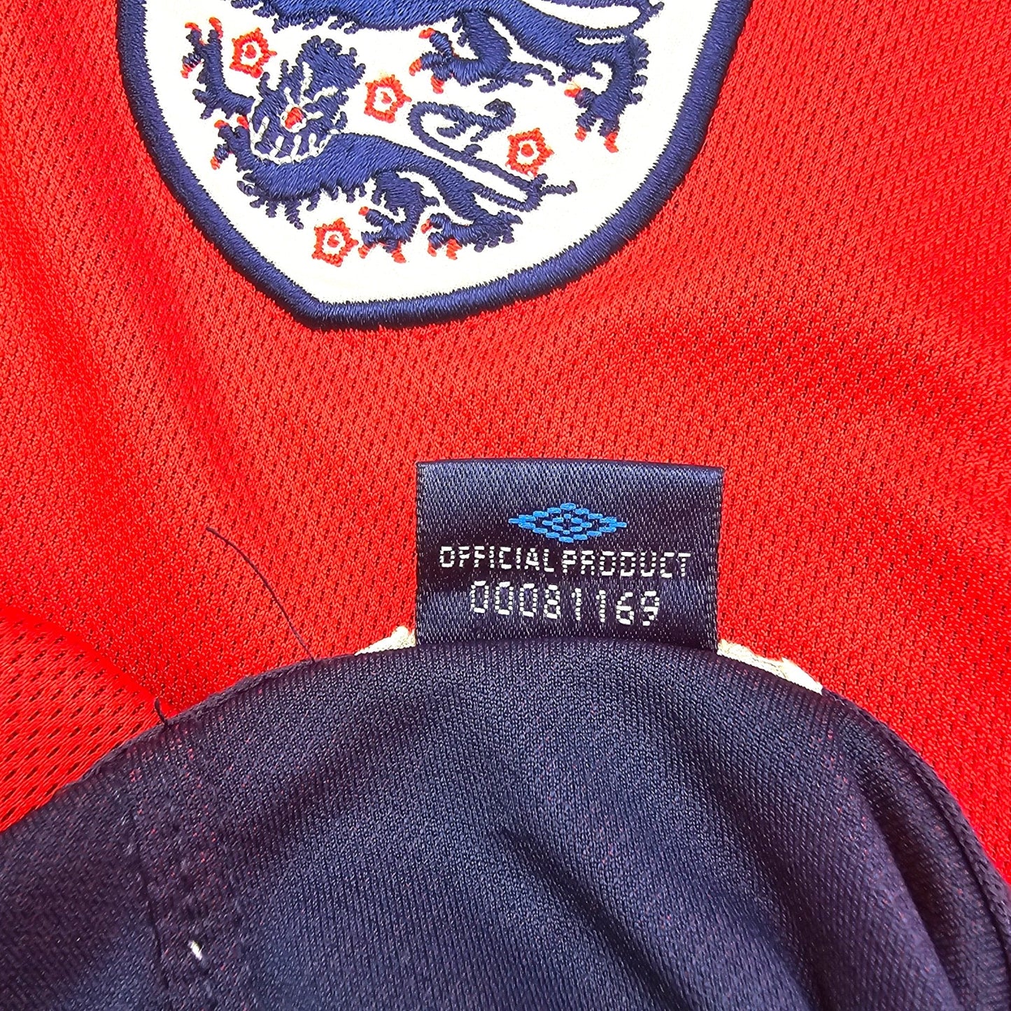 2002/04 England Away Football Shirt (M) Umbro #7 Beckham