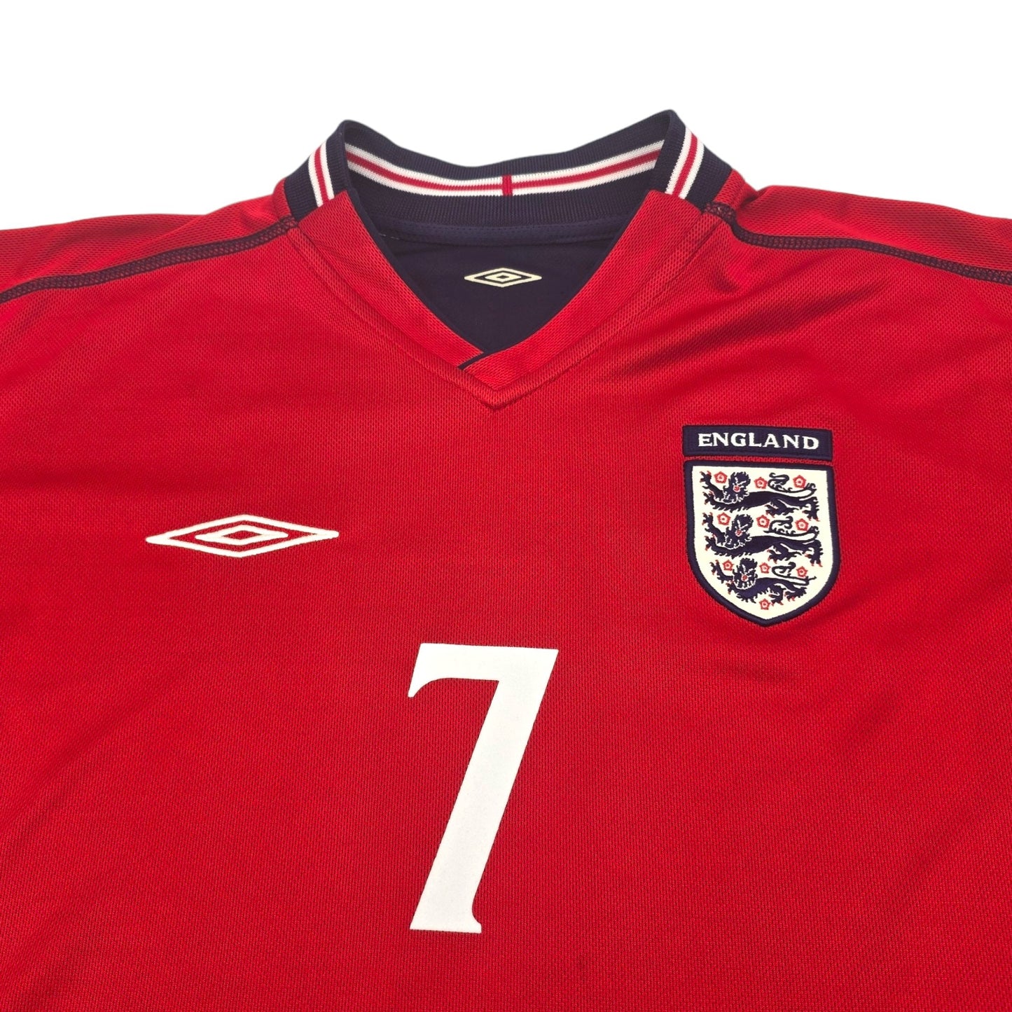 2002/04 England Away Football Shirt (M) Umbro #7 Beckham
