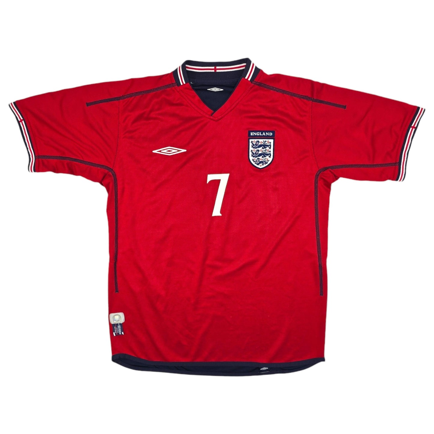 2002/04 England Away Football Shirt (M) Umbro #7 Beckham