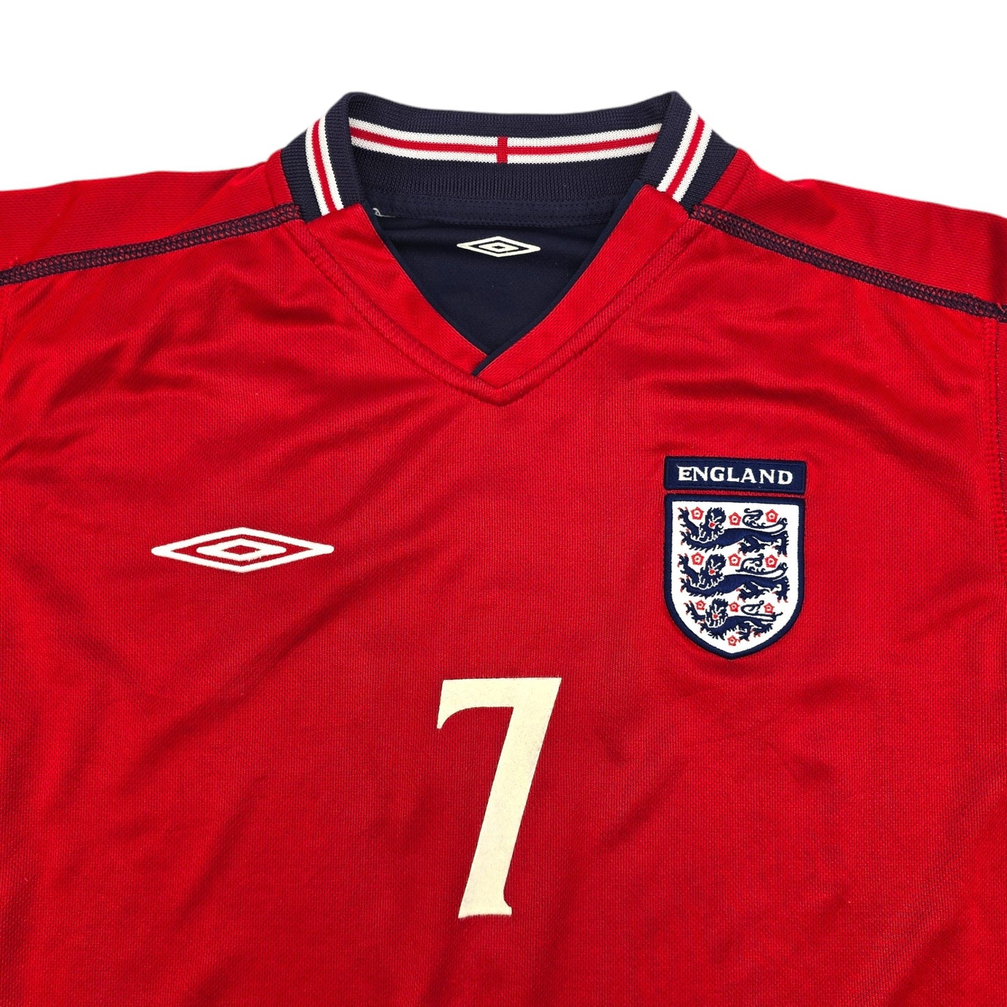 2002/04 England Away Football Shirt (M) Umbro #7 Beckham