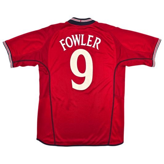 2002/04 England Away Football Shirt (M) Umbro #9 Fowler