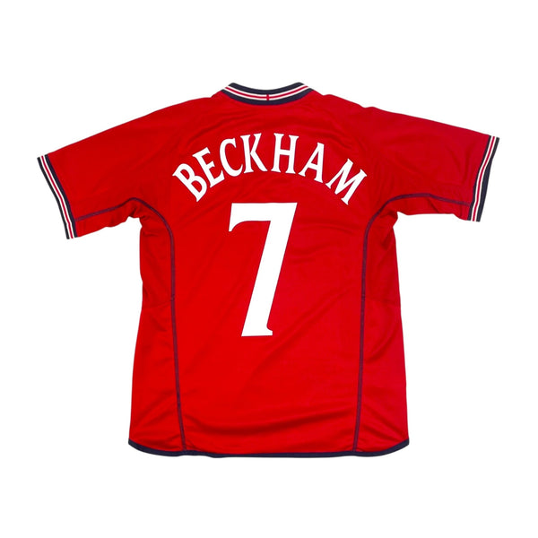 2002/04 England Away Football Shirt (S) Umbro #7 Beckham