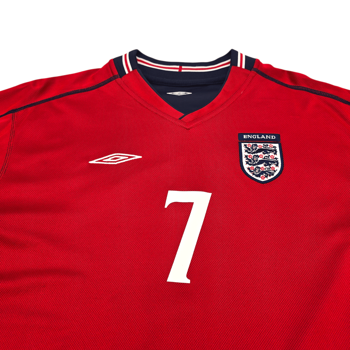 2002/04 England Away Football Shirt (S) Umbro #7 Beckham